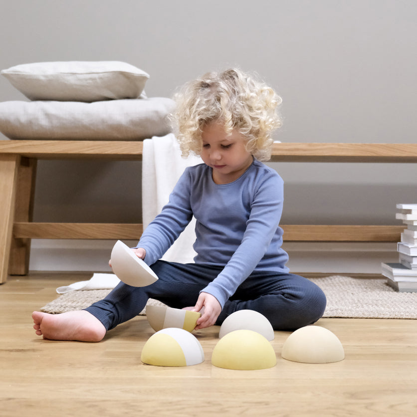 bObles Stepstones Set Rose - Soft Climbing Stones for Kids Indoor & Outdoor Play - Perfect for Toddler Playroom, Nursery, or Backyard