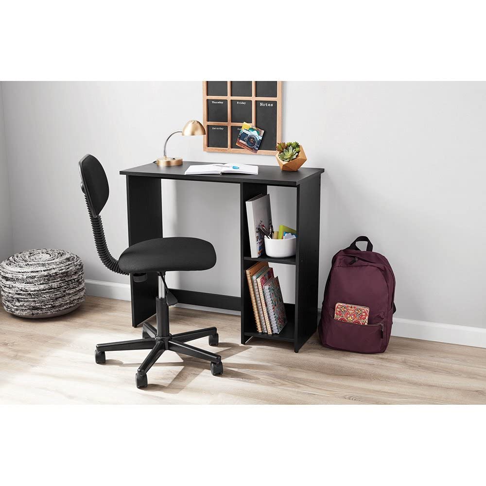 Solid Oak Writing Desk with True Black Finish - Elegant Home Office Furniture for Study, Work & Remote Learning
