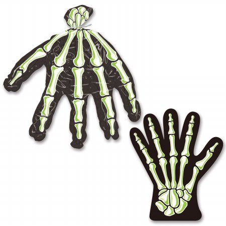 Halloween Skeleton Hand Treat Bags - Pack of 24 for Trick or Treat Candy, Party Favors & Spooky Decorations