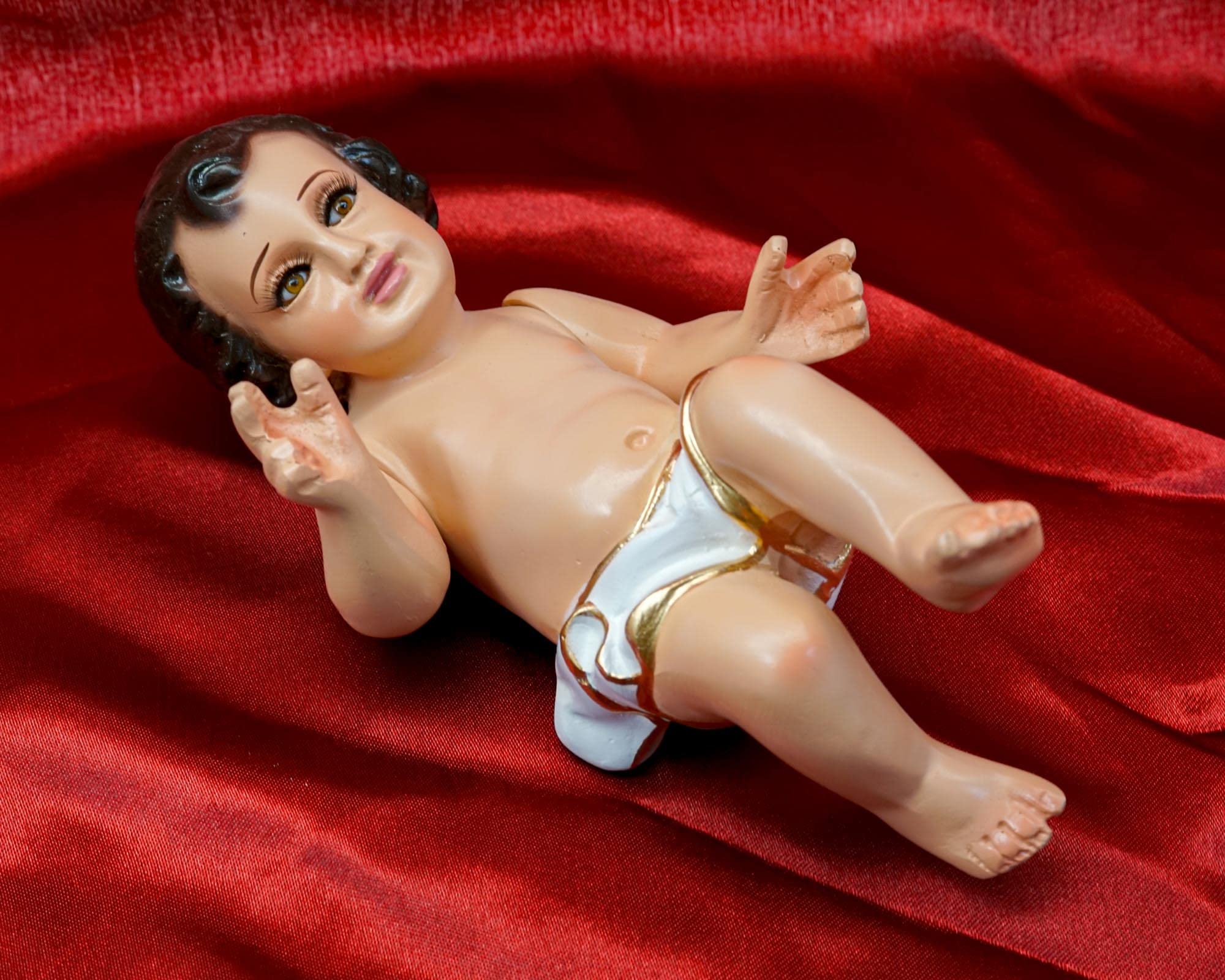 Hand-Painted Baby Jesus Doll - 12 Inch Christmas Nativity Figurine, Resin Holy Child Statue for Nativity Scene, Holiday Decor & Gift - Perfect for Home Altars, Church Displays & Christmas Traditions