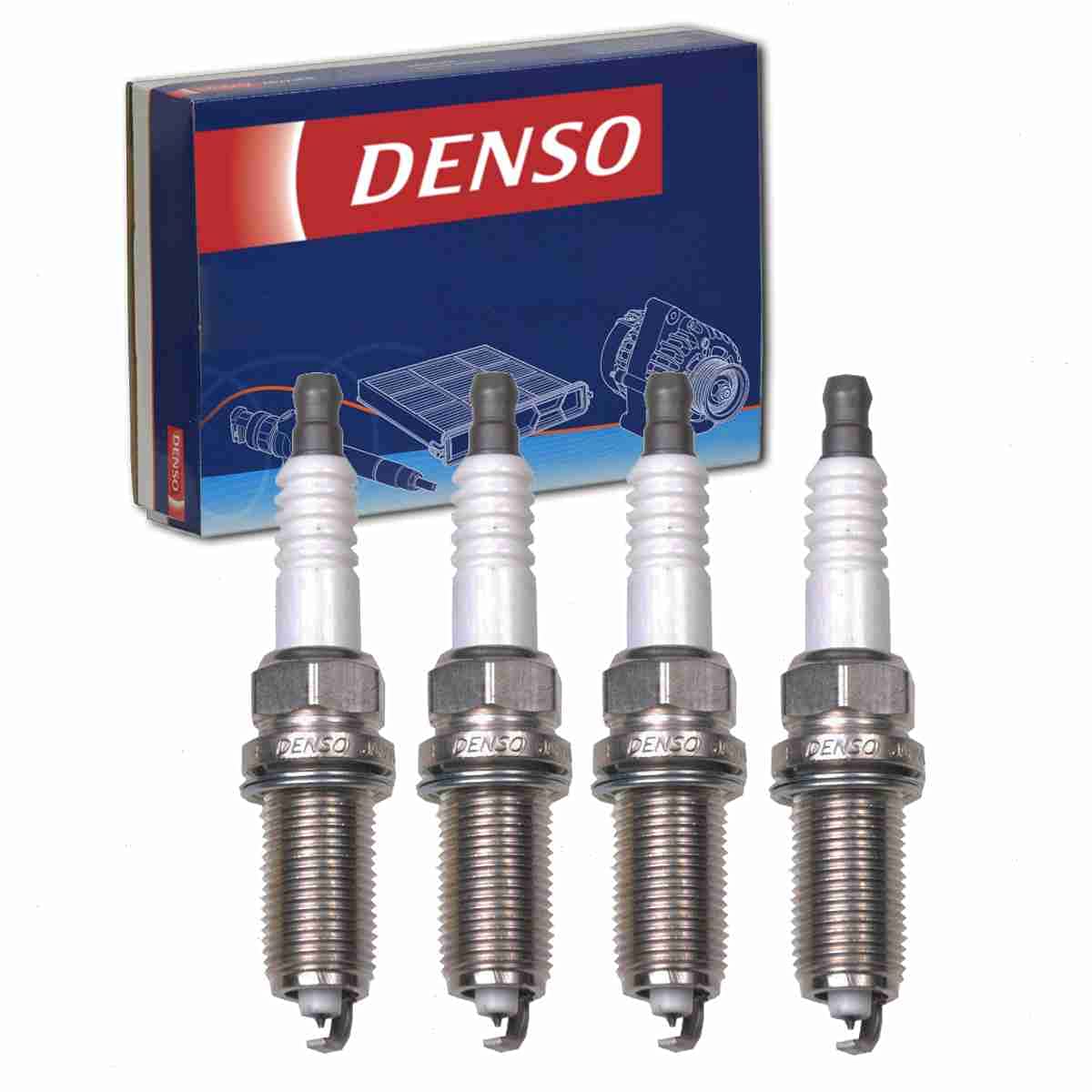 4-Piece DENSO Spark Plugs Set Compatible with Dodge Dart 2.0L 2.4L L4 (2013-2016) - High Performance Ignition Wire Replacement for Improved Engine Efficiency - Perfect for Daily Commuting & Highway Driving