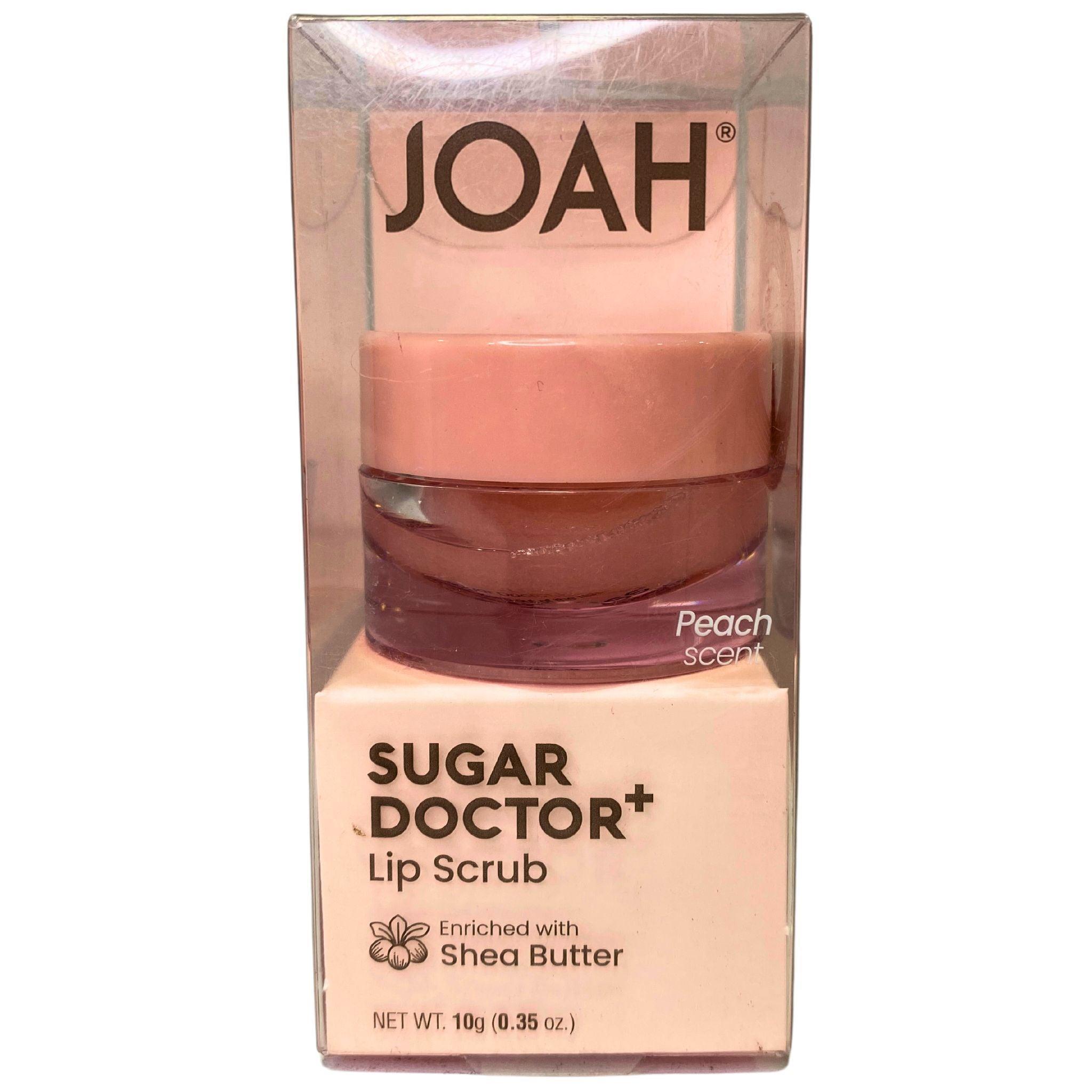 JOAH Sugar Doctor Lip Scrub with Shea Butter - Peach Scented Exfoliator (0.35oz, Pack of 35) for Soft, Smooth Lips - Perfect for DIY Spa & Gift Sets