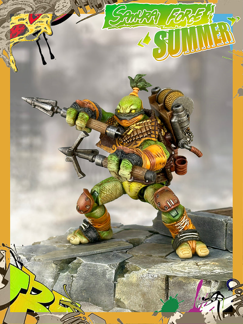 Fury Toys 1/12 Scale 5-inch Action Figure - Wave 3 Rage Samurai Force Turtle Collectible Figure for Display & Play | Perfect for Anime Fans, Model Collectors, and Gift Giving