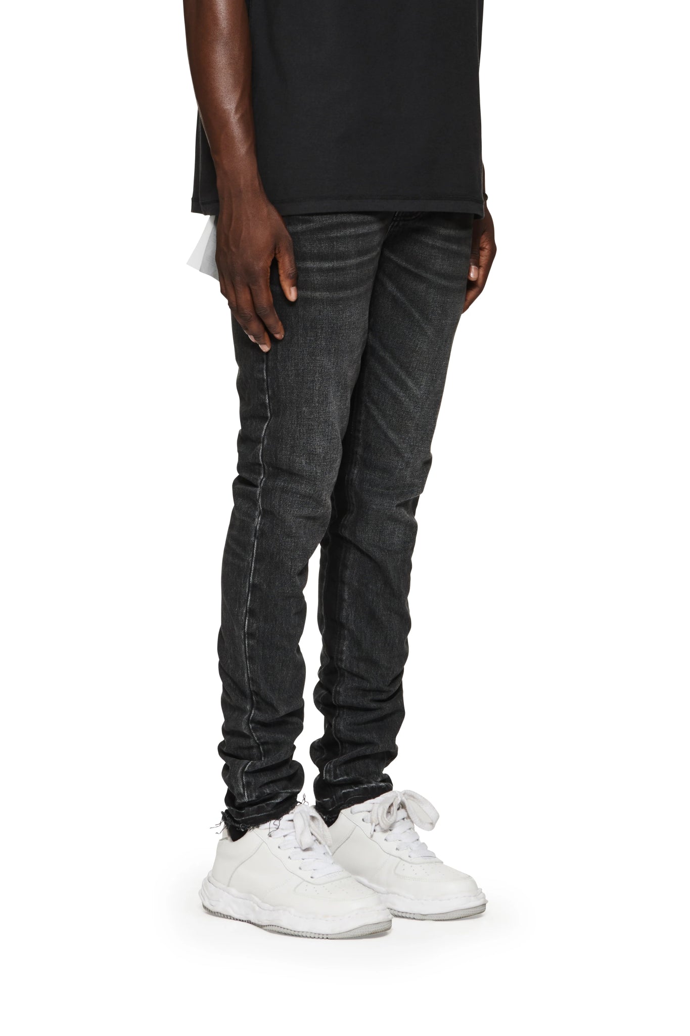 Purple Brand P001 SHIB Shadow Inseam Black Jeans - Slim Fit Stretch Denim Pants for Men | Casual Wear, Night Out, Street Style Fashion