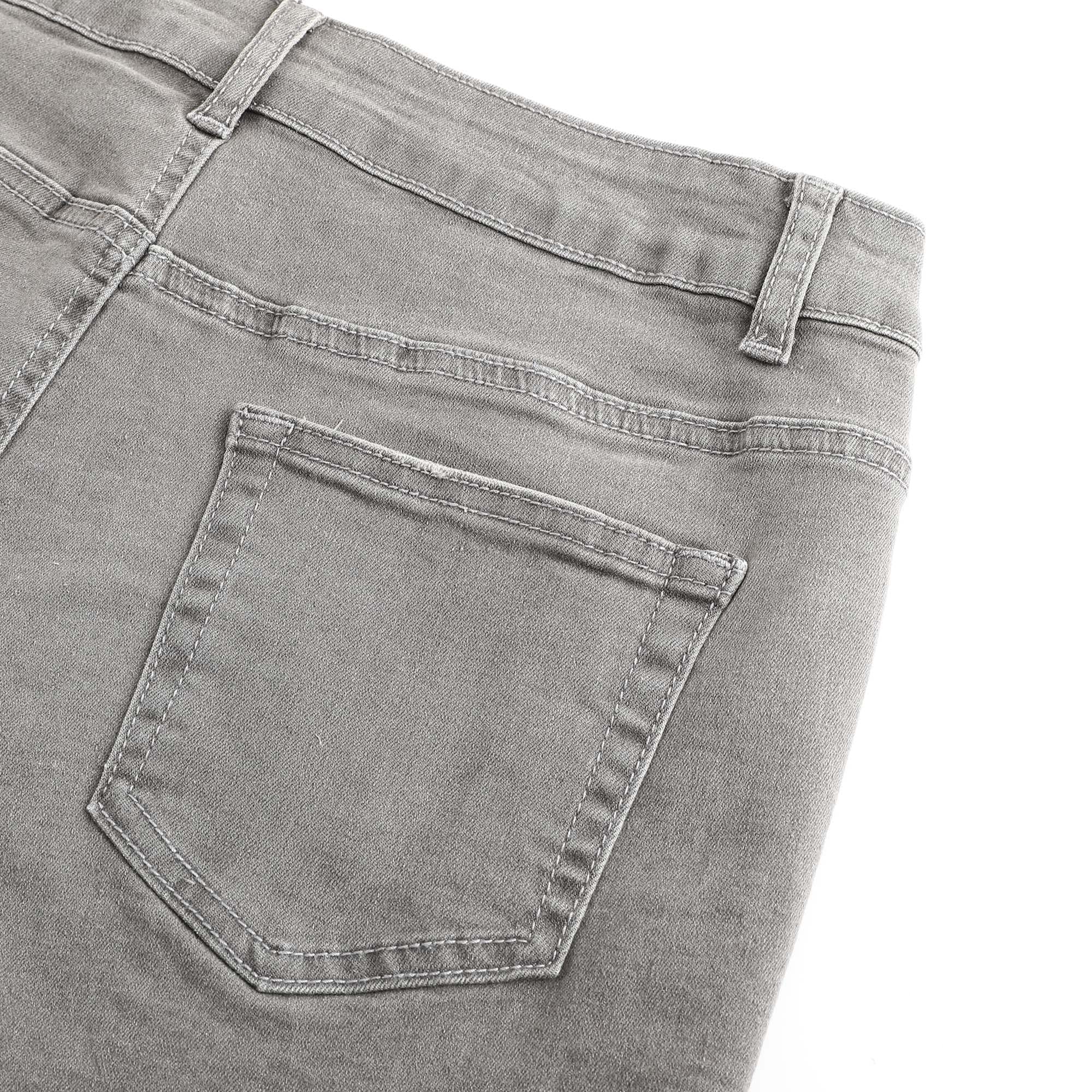 THUNDER STAR Women's Ripped Denim Shorts - Mid Rise Stretch Jeans with Frayed Raw Hem | Perfect for Summer Outfits, Casual Wear & Street Style Fashion