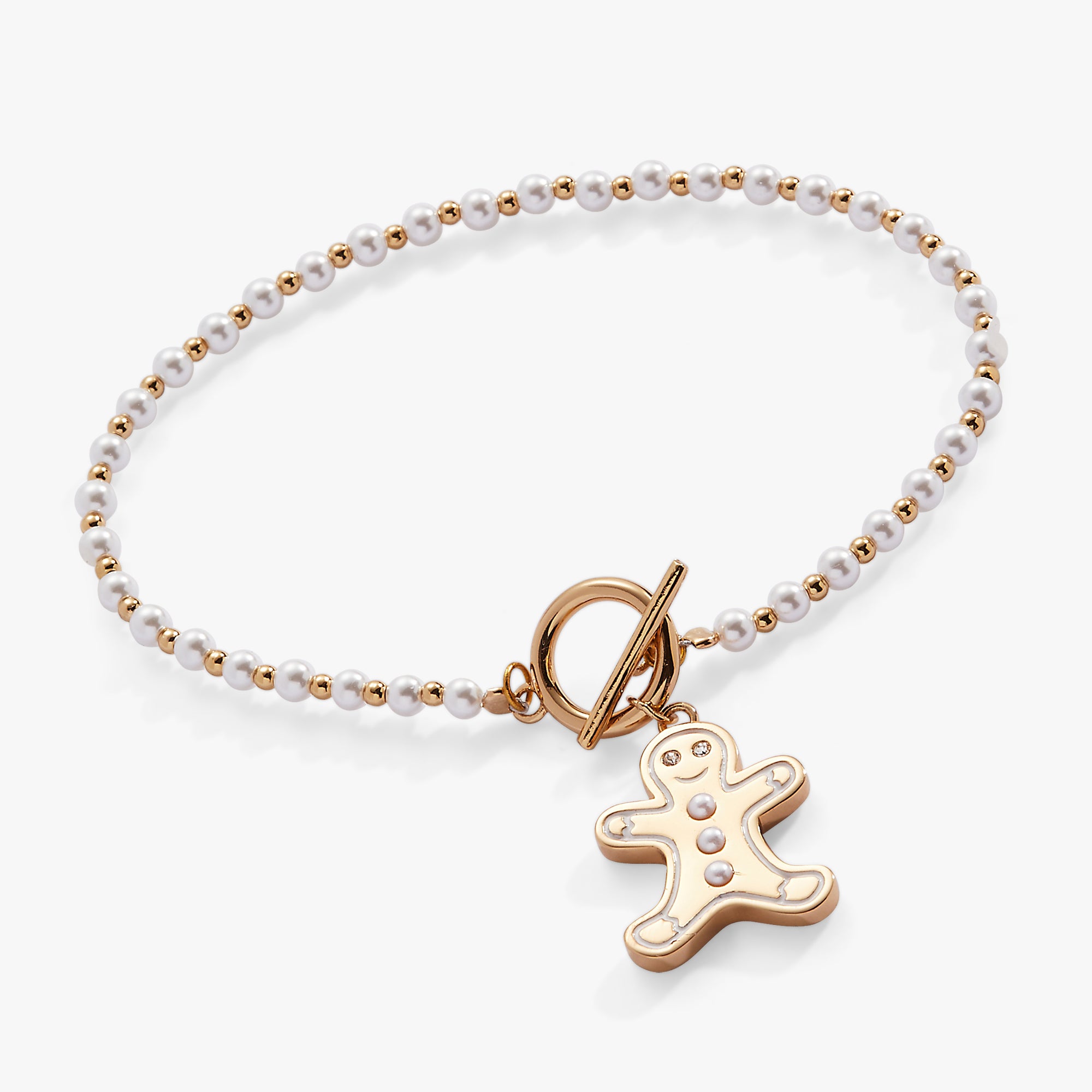 Gingerbread Toggle Bracelet - Christmas Holiday Jewelry Gift for Women - Perfect for Festive Parties & Winter Celebrations