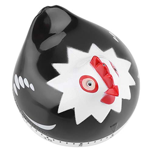 Chicken Pattern Kitchen Timer - Digital Countdown Timer for Cooking, Baking, BBQ & More | Black Cooking Alarm Clock for Eggs, Pizza, Workouts & Home Use