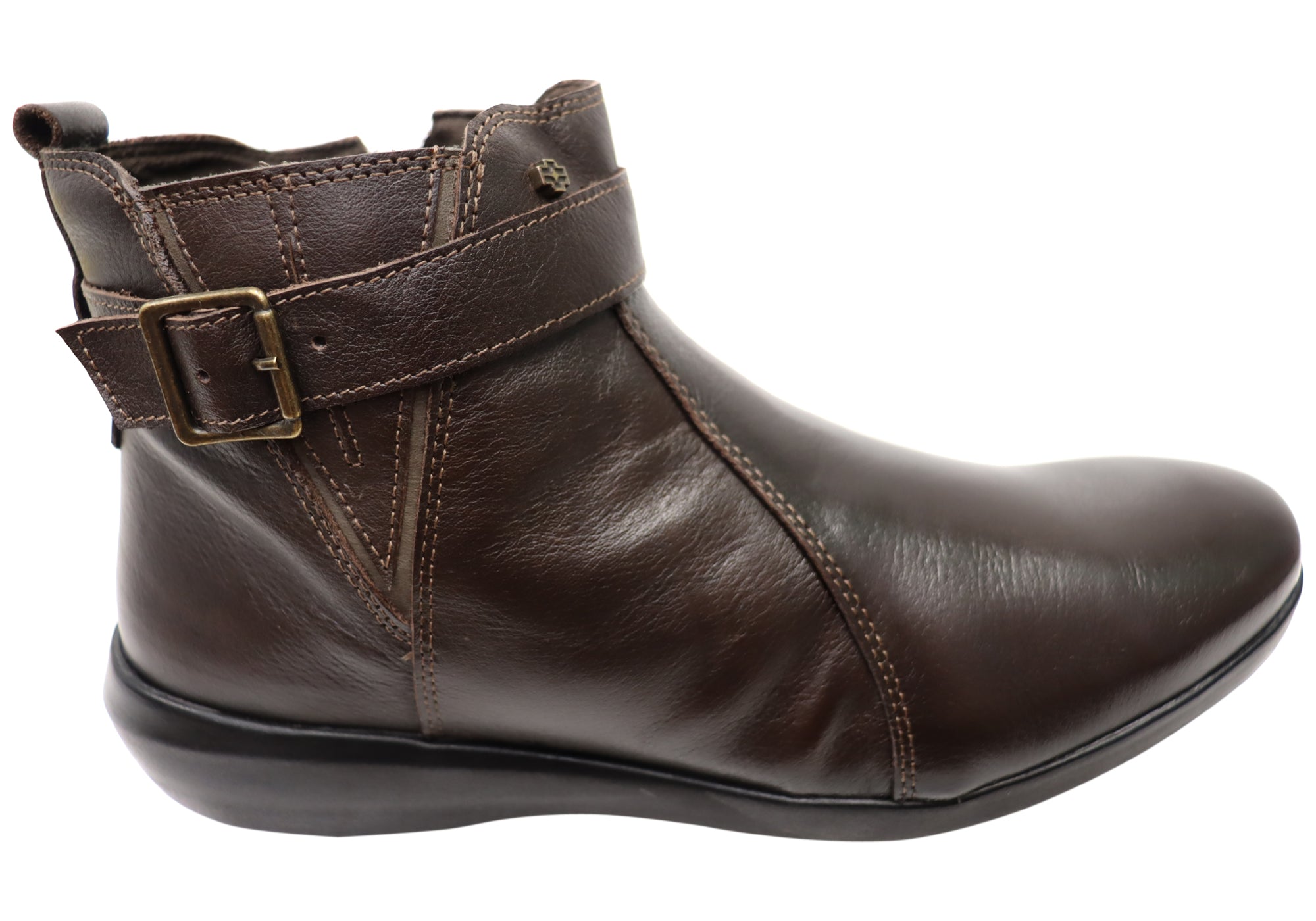 Perlatto Tess Women's Comfortable Leather Ankle Boots - Brazilian Made Leather Booties for Women - Perfect for Office, Casual Outfits and Fall Fashion
