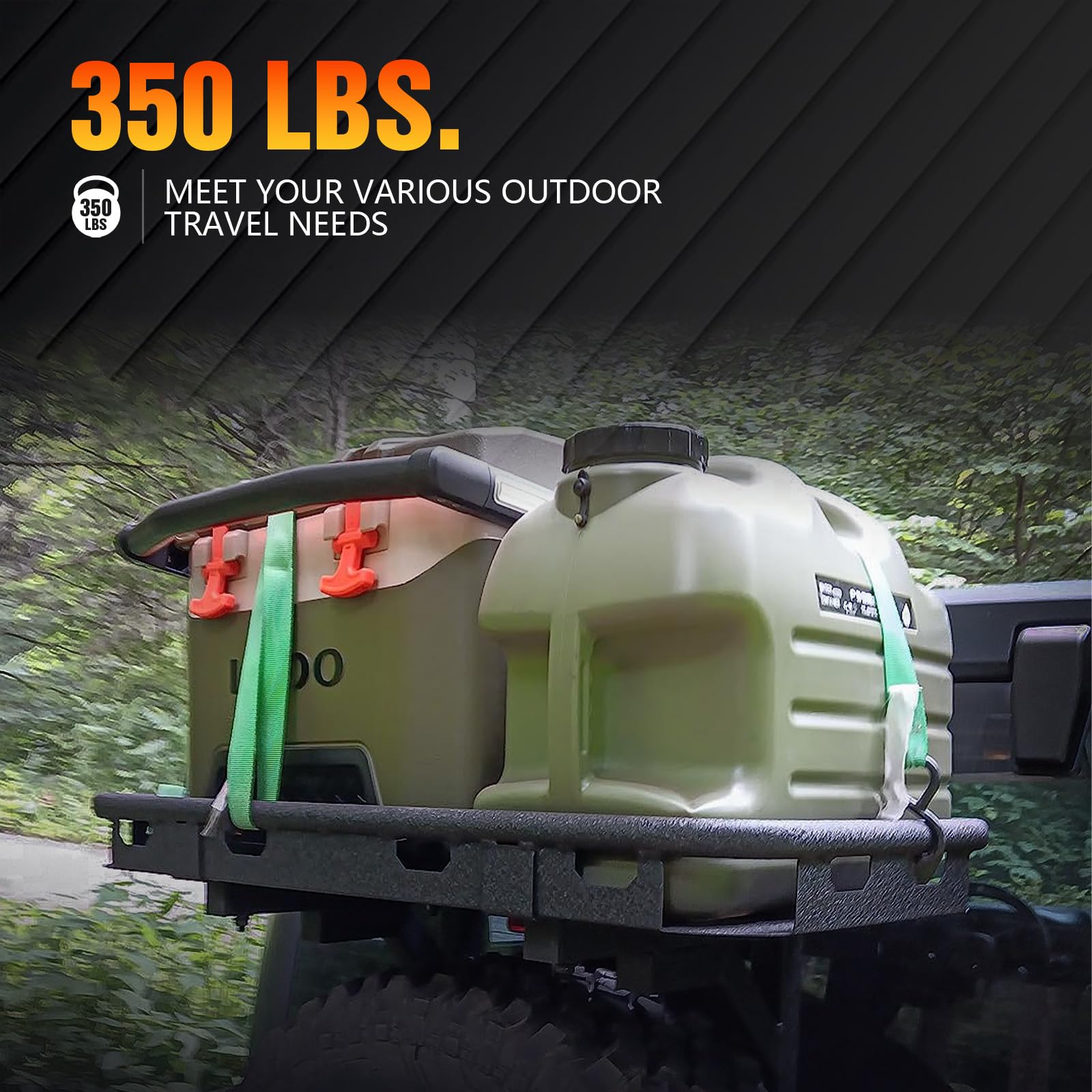Jeep Wrangler JK Spare Tire Cargo Rack (2007-2018) - Heavy Duty Rear Luggage Basket & Storage Carrier | Compatible with JK & JKU 2/4 Door Models | OE Tailgate Mount | Outdoor Gear Organizer for Camping, Road Trips & Off-Road Adventures