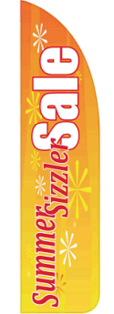 Feather Flag Banner for Sidewalk - Durable Outdoor Advertising with Summer Sale Design (Flag Only) - Perfect for Retail Stores, Car Washes & Promotional Events