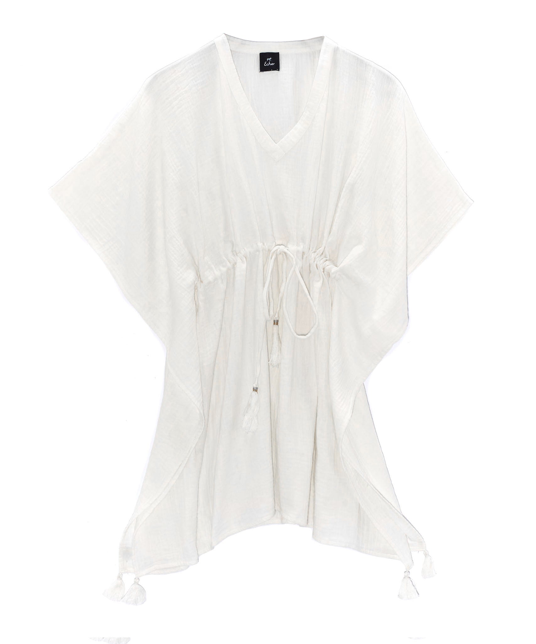 Supersoft Gauze Butterfly Tassel Caftan Dress - Lightweight Boho Maxi Dress for Women, Beach Cover Up, Summer Vacation Outfit, Pool Party Wear