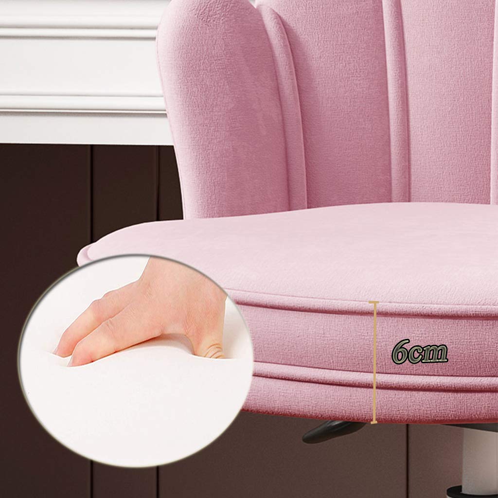 Comfy Vanity Chair for Bedroom & Home Office - Adjustable Height 360° Swivel Rolling Modern Accent Seat - Perfect for Makeup, Desk Work & Dining - Soft Flannel Upholstery for Living Room & Dressing Area