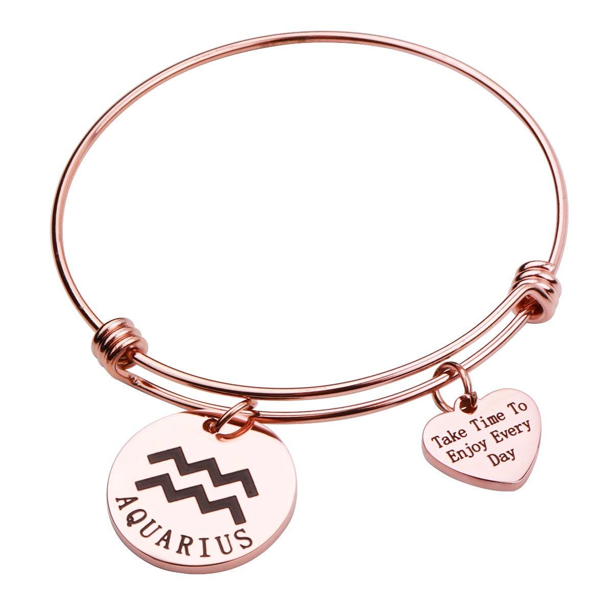 Rose Gold Zodiac Sign Bracelet - Personalized Constellation Jewelry Gift for Women, Birthday Present for Her - Perfect for Daily Wear, Special Occasions & Astrology Lovers