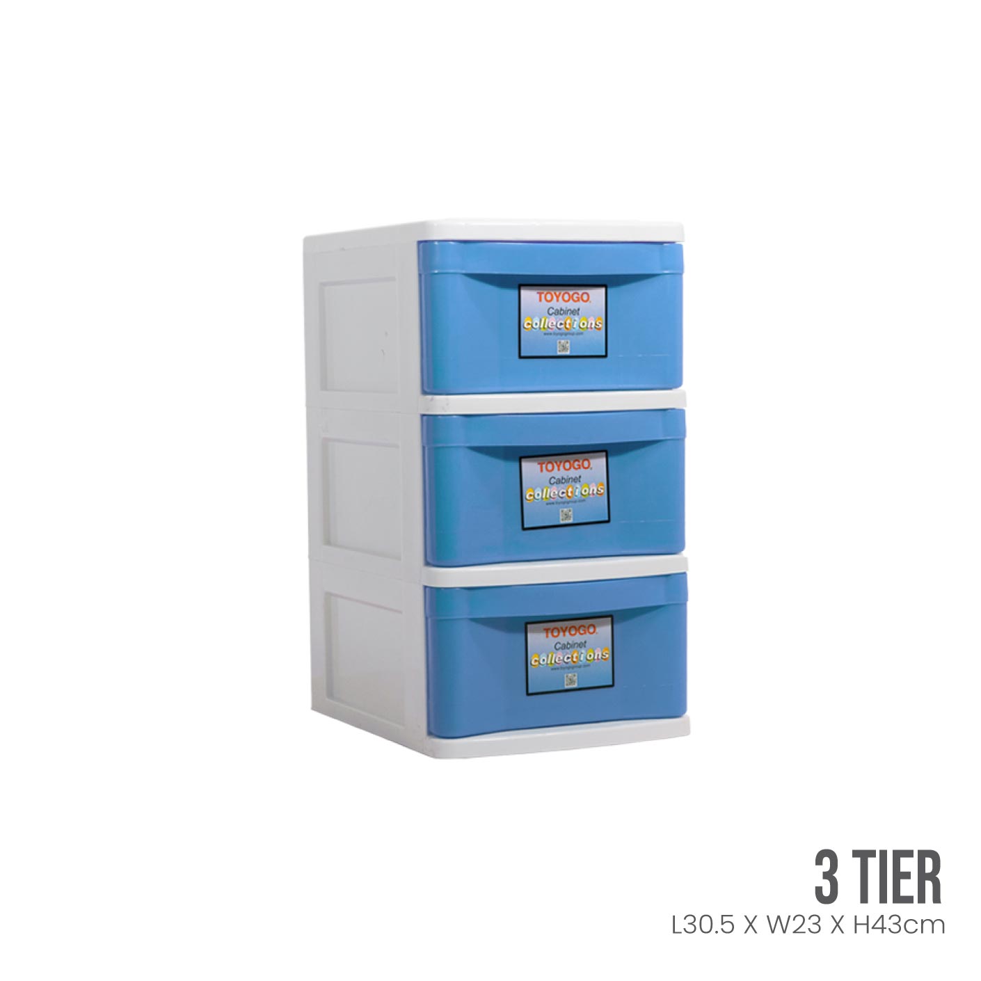 WHITE FRAME BLUE DRAWER (905-3WF-BLU)