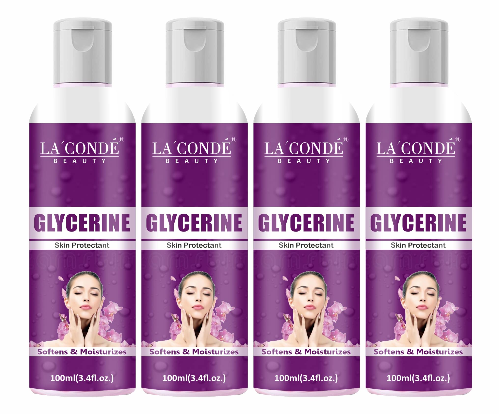 100% Pure Natural Glycerin for Face & Skin - Hypoallergenic Moisturizer, Cleanser | Chemical-Free, Vegan, All Skin Types | Hydrates Dry Skin, Soothes Irritation | Pack of 2 (200ml Total) - Perfect for Daily Skincare Routine, DIY Beauty Products & Sensitive Skin Care