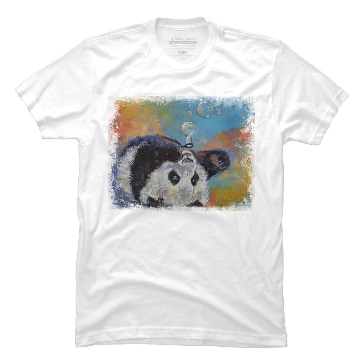 Design By Humans Men's Blowing Bubbles Graphic T-Shirt by Creese - Soft Cotton Casual Tee for Everyday Wear, Street Style & Gifts