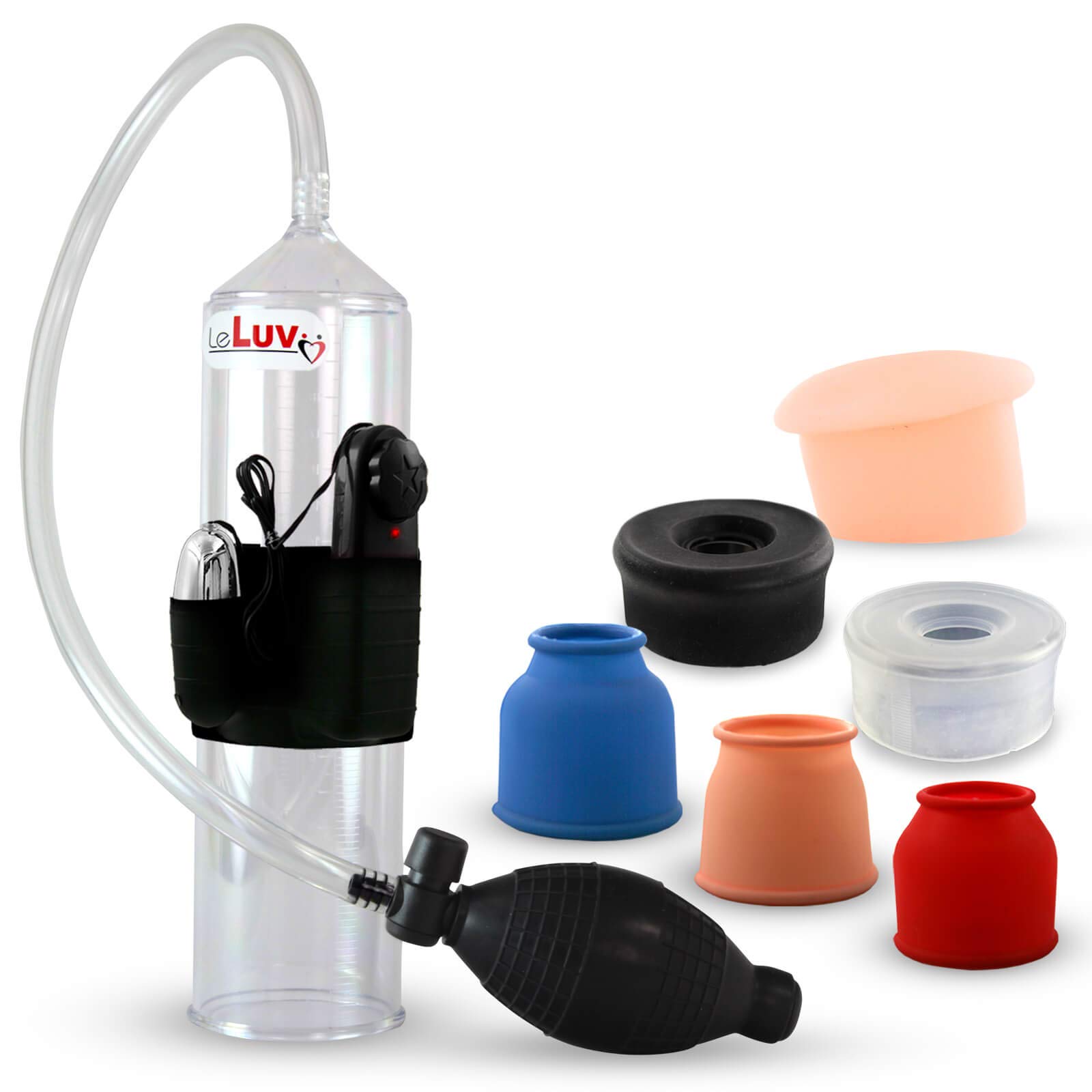 7-in-1 Handheld Vacuum Pump Massager Kit with 5 Silicone Sleeves & Donut Ring - Powerful Vibration Therapy for Muscle Relaxation & Intimate Wellness - Perfect for Home Spa, Post-Workout Recovery & Couples Massage