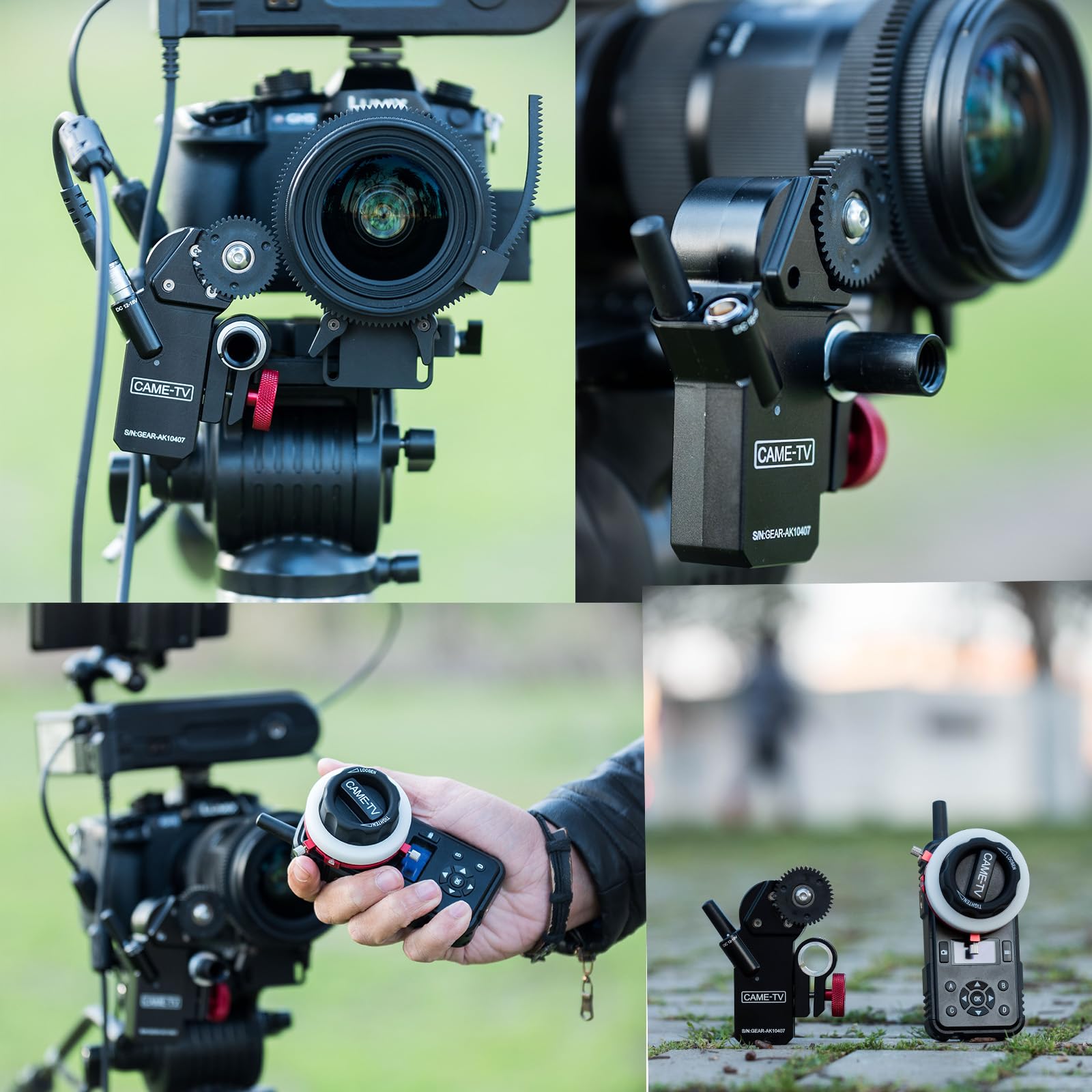 Came-TV Astral High-Torque Wireless Follow Focus for DSLR & Mirrorless Cameras - Remote Controller with OLED Display, 2.4GHz, 100m Range - Perfect for Filmmaking, Vlogging & Professional Video Production