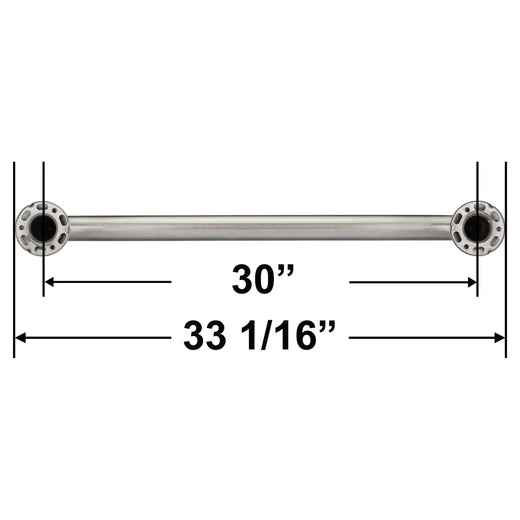 Stainless Steel Grab Bar for Bathroom Safety - 1.5 Inch Diameter, Adjustable Length (12/16/18/24 Inches) - ADA Compliant Shower Handle for Elderly & Disabled - Non-Slip Bathroom Support Bar for Toilet & Tub