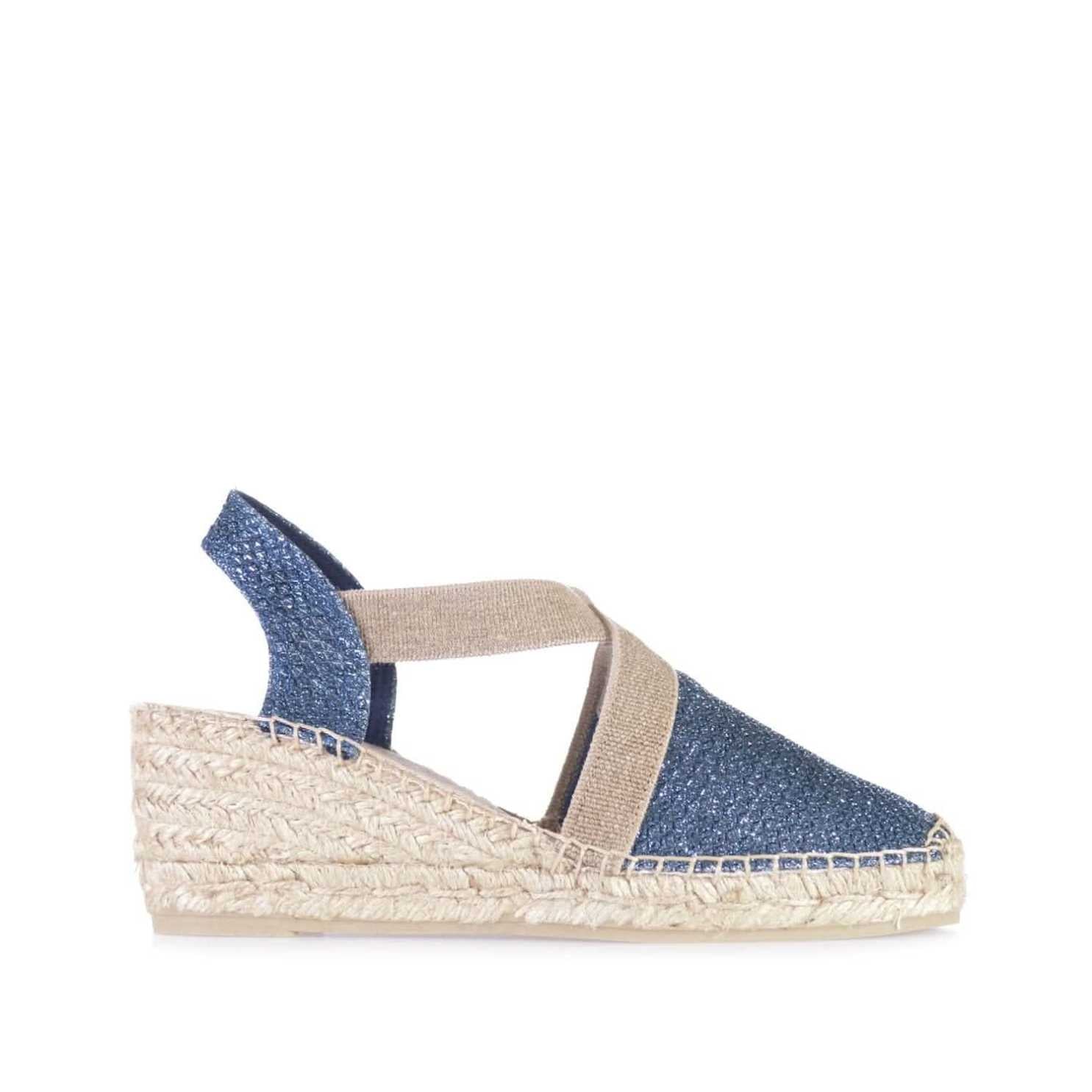 Women's Metallic Cotton Blend Wedge Espadrilles - Comfortable Summer Casual Shoes for Beach, Party & Everyday Wear