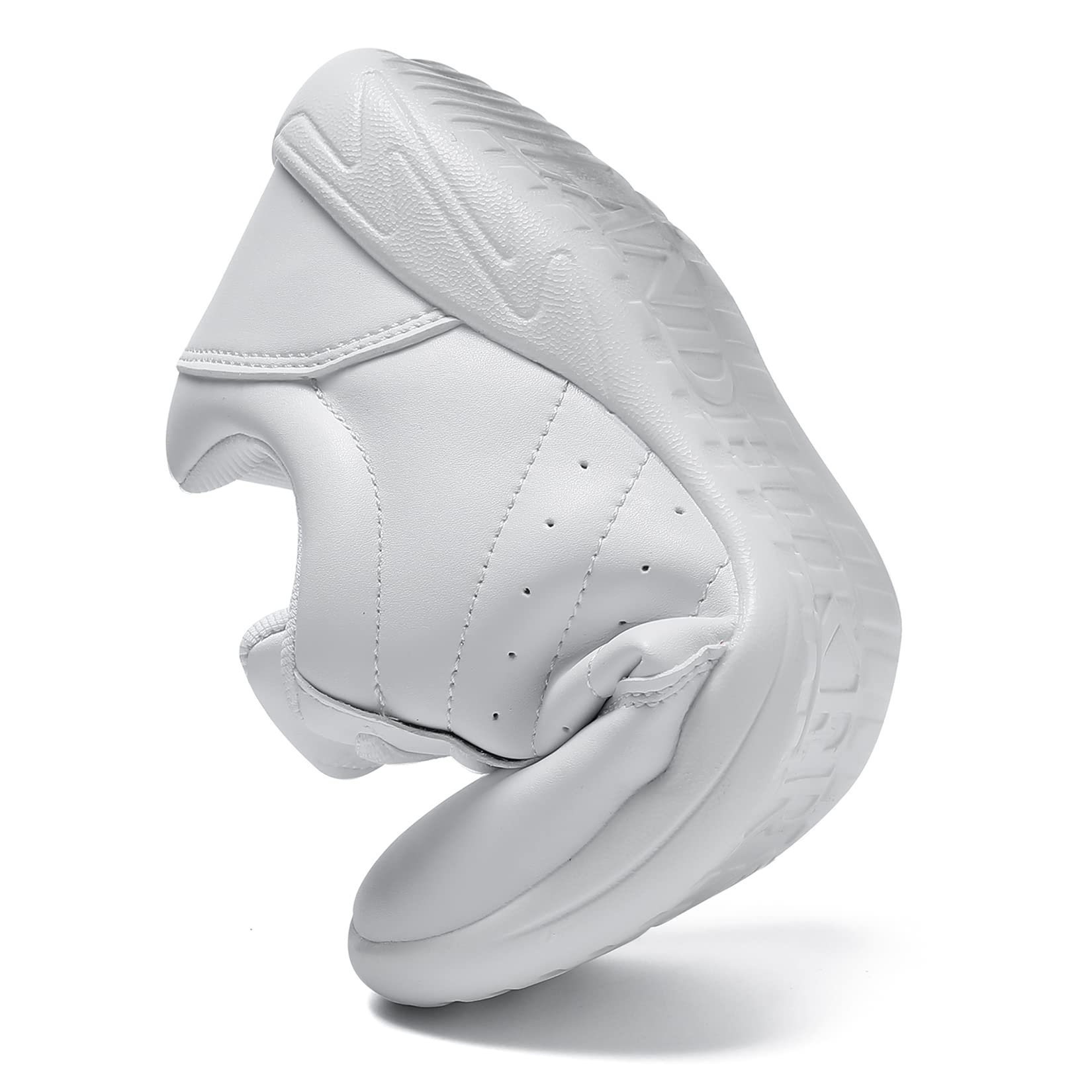 HIKLDK White Cheerleading Shoes for Girls - Youth Dance Sneakers, Fashion Athletic Training Shoes, Comfortable Kids Cheer Shoes for Competition, Gymnastics & School Sports Activities