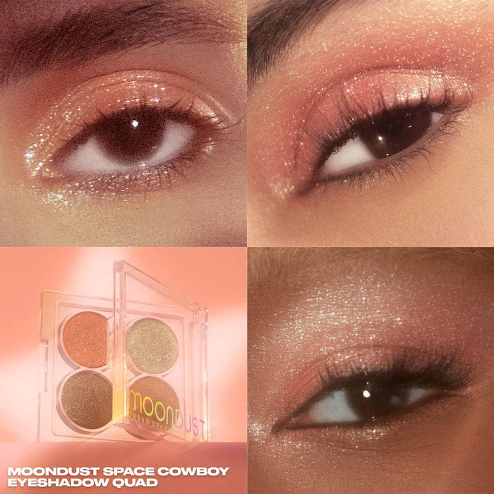 Urban Decay Moondust Space Cowboy Glitter Eyeshadow Palette - 4 Shimmering Shades for Day & Night Makeup Looks | Perfect for Parties, Date Nights & Special Occasions