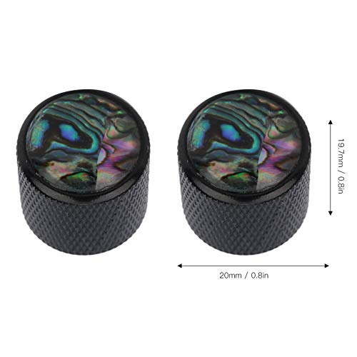 4-Pack Metal Dome Guitar Knobs for Electric Bass - 6mm Shaft Volume Control Knobs (Black Shell) - Perfect for Guitar Upgrades & DIY Repairs - Stage & Studio Use