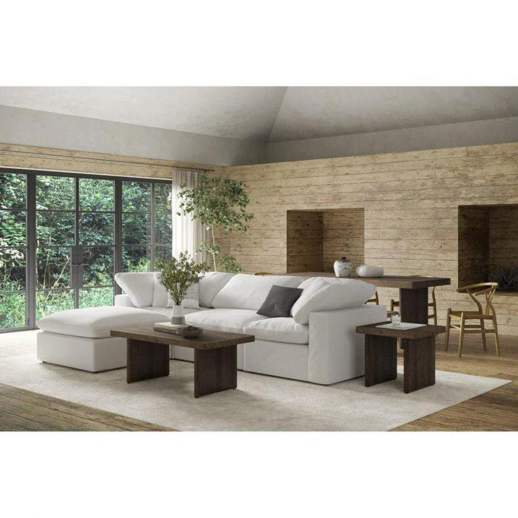 5-Piece Stain-Resistant Terra White Dream Modular Sectional Sofa Set - Perfect for Living Room, Family Room, or Home Theater Seating