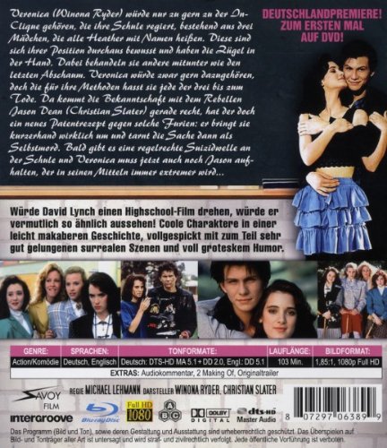 Heathers Blu-ray German Import - Classic Dark Comedy Movie for Film Collectors & 80s Nostalgia Fans