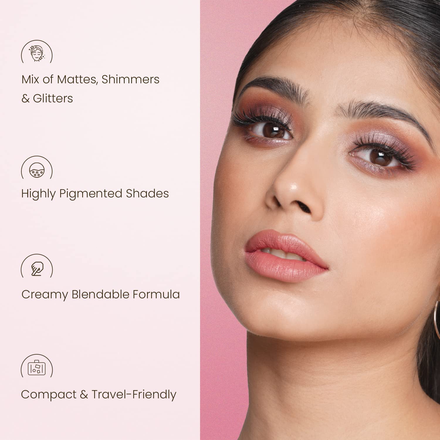 Swiss Beauty Lustre Eyeshadow Palette - 4 Highly Pigmented Matte & Shimmer Shades | Long-Lasting Wear | Vegan & Cruelty-Free | For All Skin Types | Perfect for Day to Night Makeup Looks | Shimmer n Shine 5g