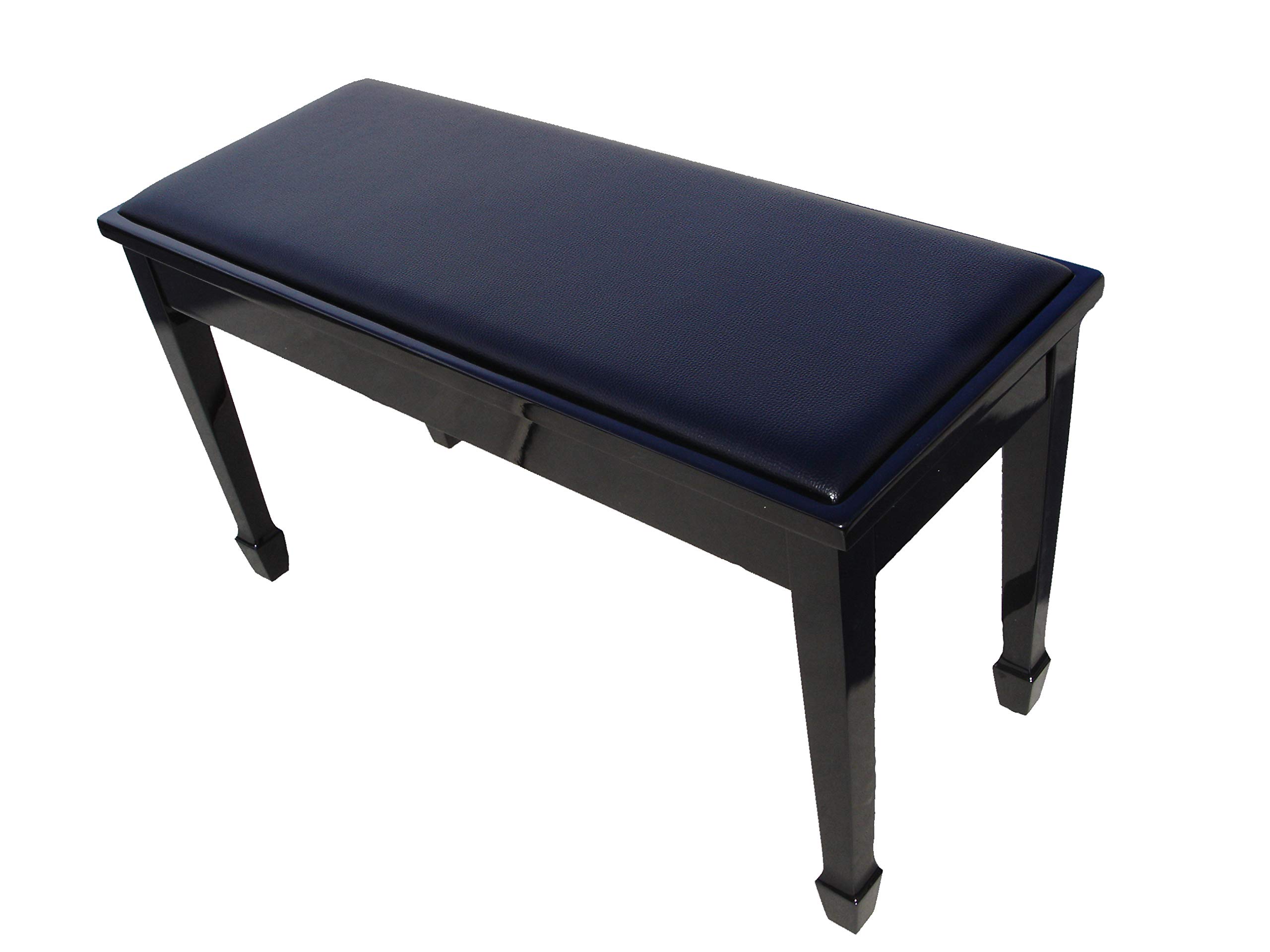 Premium Genuine Leather Ebony Concert Grand Piano Bench with Storage – Perfect for Home, Studio & Music Room