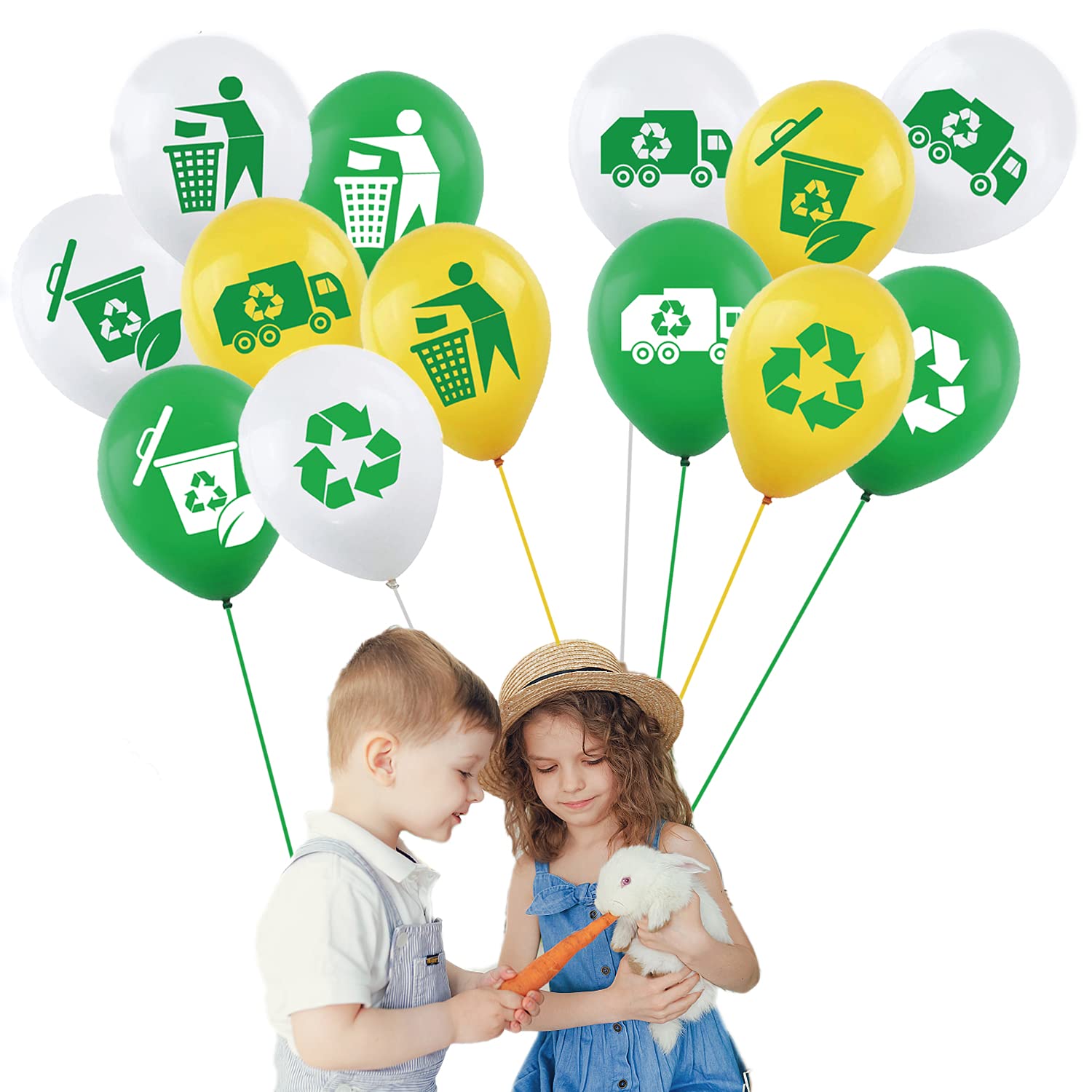 60PCS Garbage Truck Latex Balloons for Birthday Party Decorations - Garbage Truck Themed Baby Shower Supplies, Kids Party Favors - Perfect for Themed Parties, Classroom Events & Birthday Decor