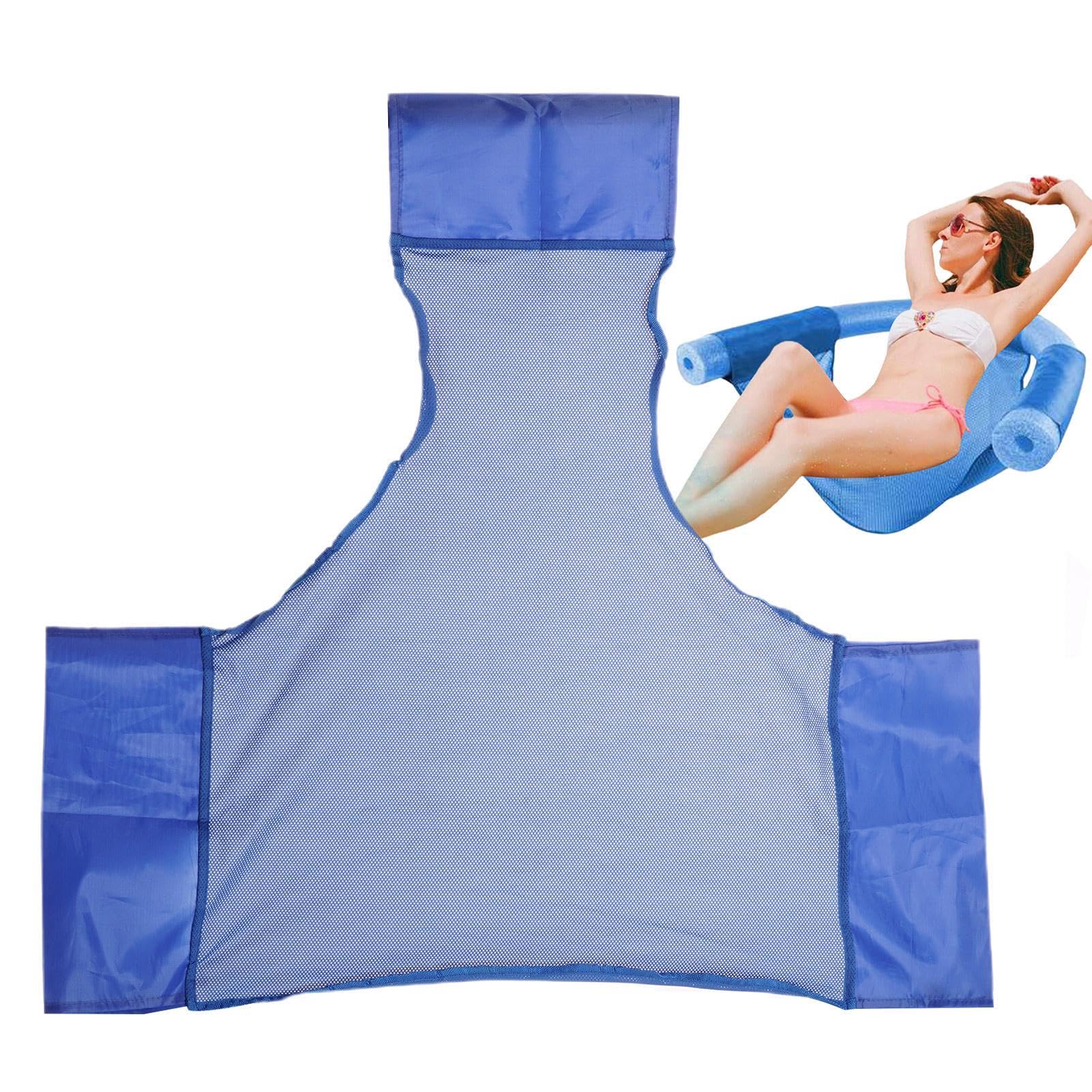 Floating Pool Chair with Mesh Seat - Lightweight Water Hammock for Swimming Pool Relaxation - Perfect for Lounging, Sunbathing, and Cooling Off in Your Backyard or Vacation Home