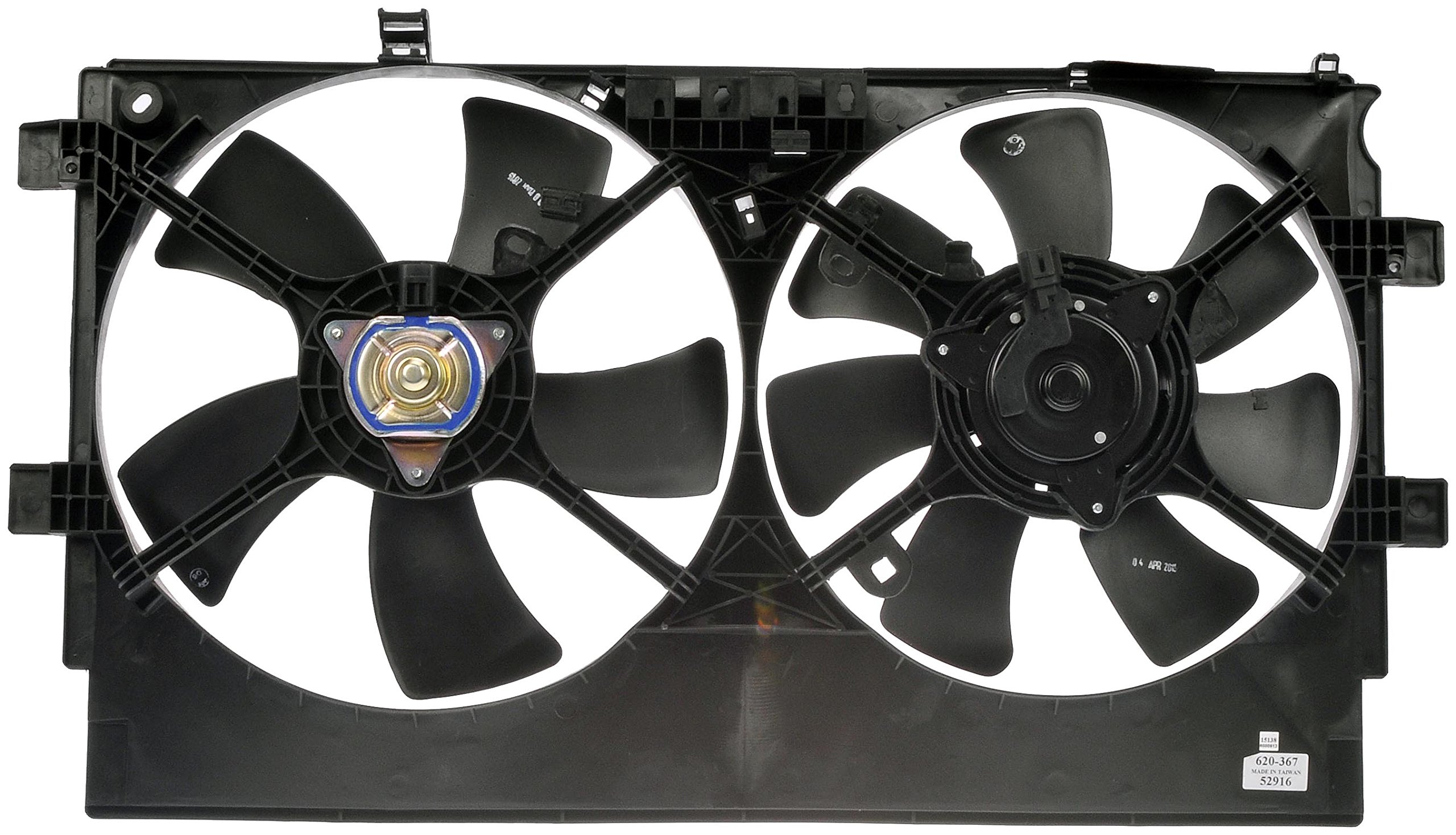 Dorman 620-367 Dual Fan Assembly Without Controller - Replacement Cooling Fan for Chevy, GMC, Cadillac - Perfect for Engine Overheating Prevention & AC Performance