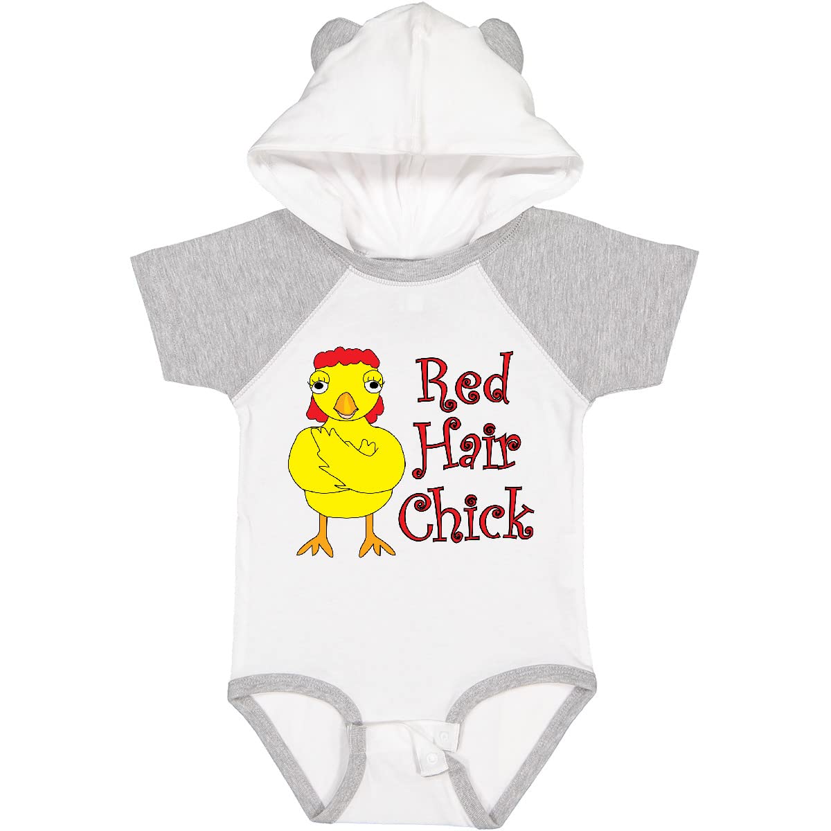 Inktastic Red Hair Chick Text Baby Bodysuit - Cute Graphic Onesie for Boys & Girls - Perfect Gift for Newborns, Baby Showers & Birthdays - Soft Cotton Infant Romper for Everyday Wear & Special Occasions