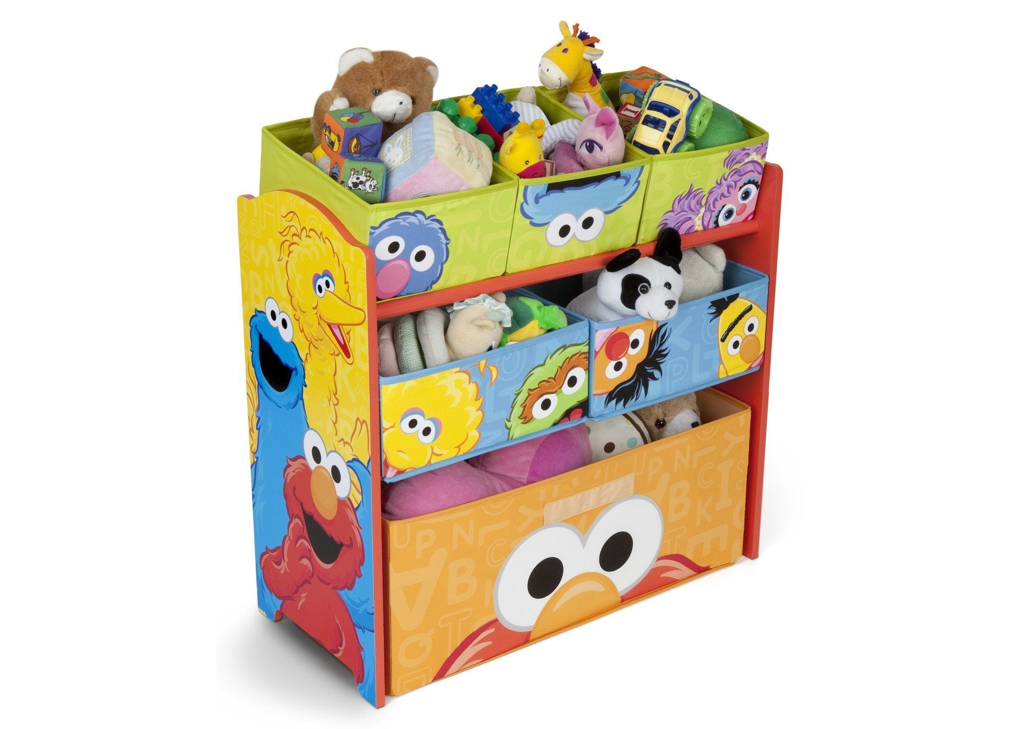 Sesame Street Kids Toy Storage Organizer - Multi Bin Toy Box for Playroom & Nursery Organization - Perfect for Toddler Toys, Books & Baby Essentials