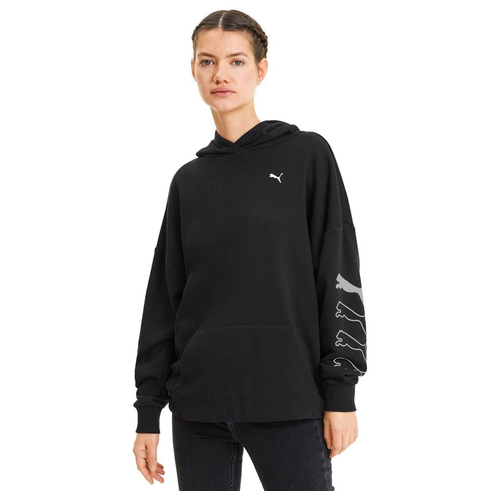 PUMA Women's Rebel Hoodie - Soft Fleece Pullover Sweatshirt with Kangaroo Pocket | Casual Streetwear for Running, Yoga & Lounge Wear