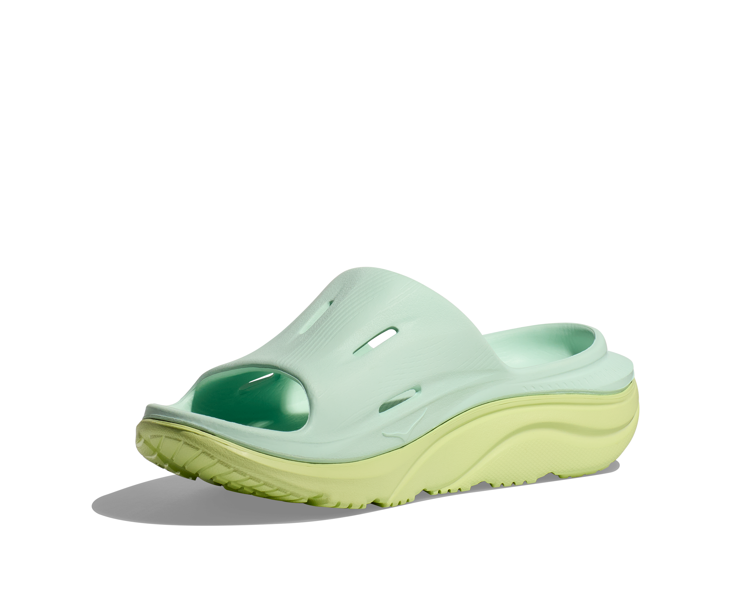 Unisex Ora Recovery Slide 3 Comfortable Sandals - AZC Aqua Breeze/Celery Color - Perfect for Beach, Poolside & Post-Workout Relaxation