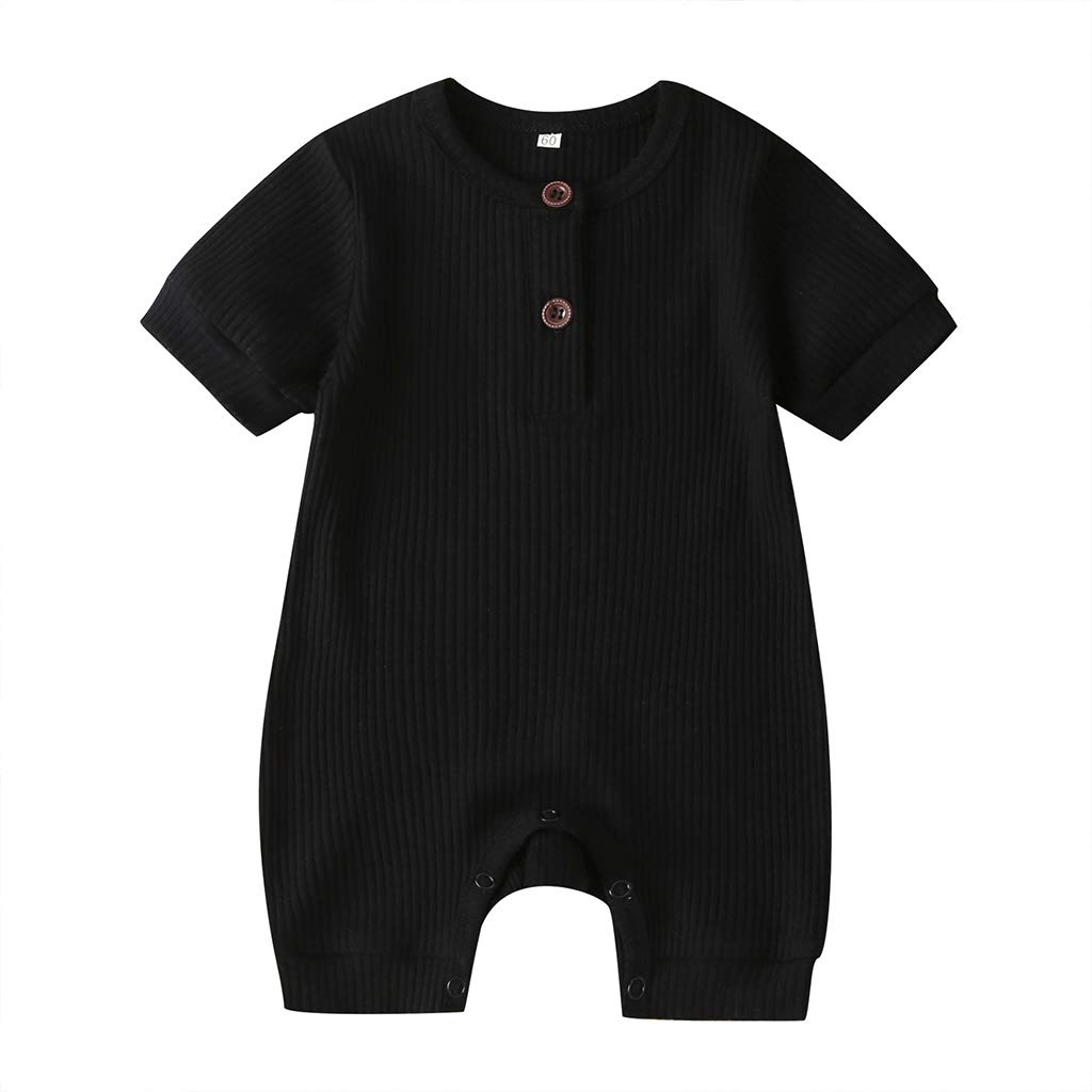 Newborn Baby Boy & Girl Romper - Soft Ribbed Onesie Bodysuit Jumpsuit Outfits for Infants | Perfect for Playtime, Photo Shoots & Everyday Wear