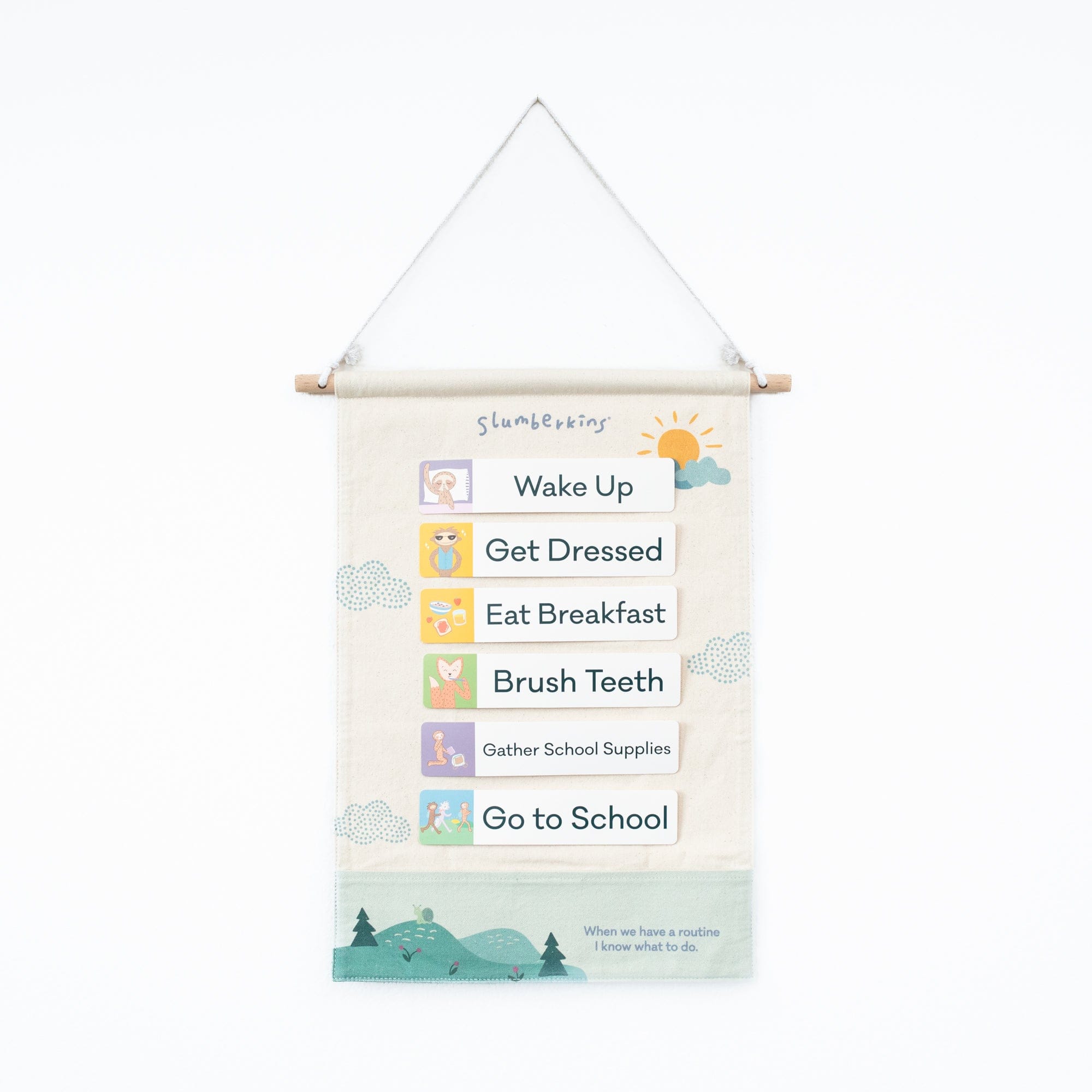 Sloth Visual Schedule & Routine Set for Kids - Daily Routine Planner, Autism Learning Tools, Classroom & Home Organization - Perfect for Morning Routines, Bedtime & Chore Charts