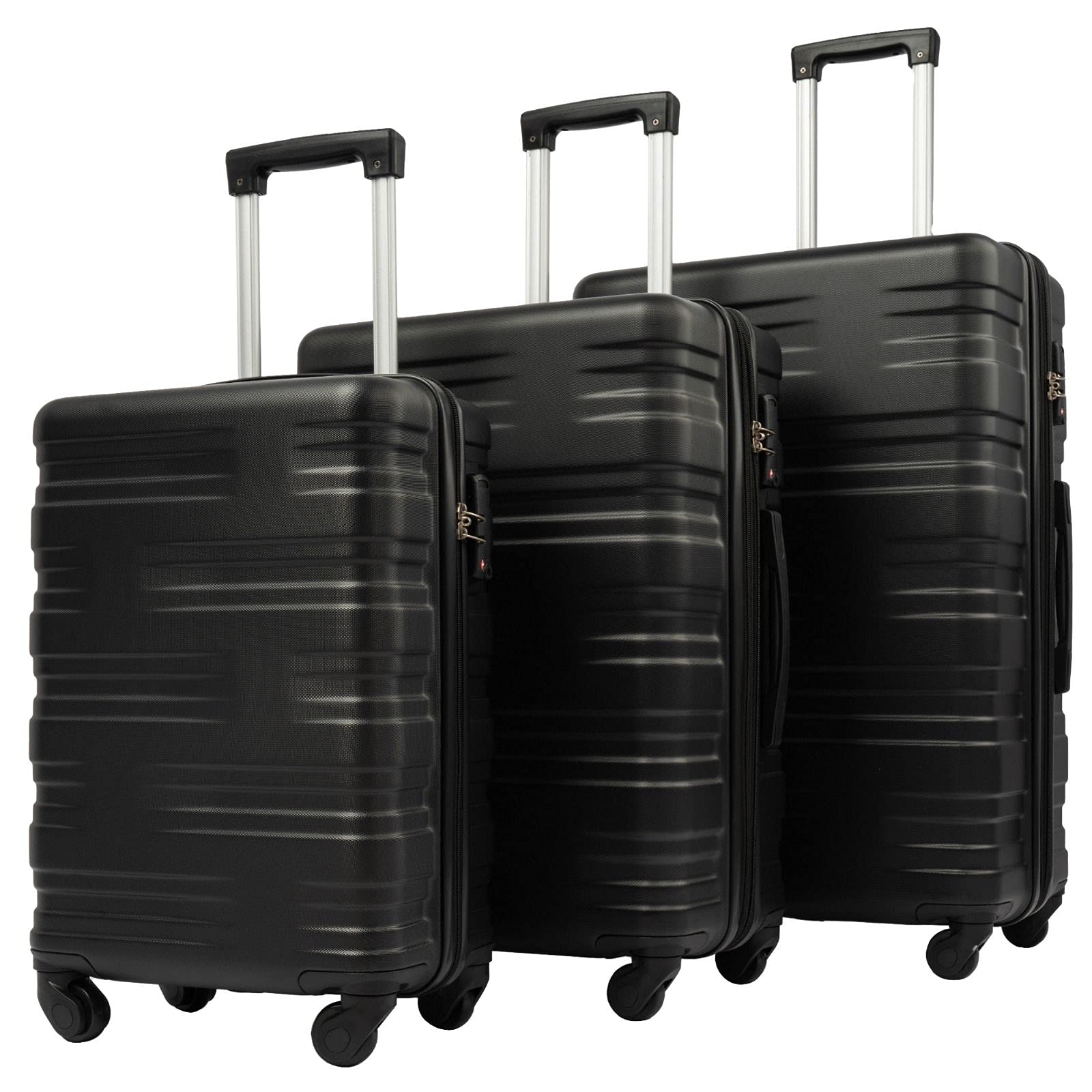 FRITHJILL 3-Piece ABS Lightweight Spinner Luggage Set with TSA Lock (20