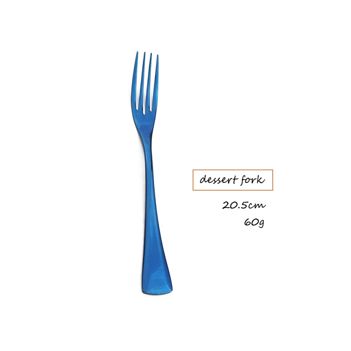 JASHII 4-Piece Mini Dessert Forks Set - 18/10 Stainless Steel Mirror Polished Flatware - Perfect for Cake Tasting, Dessert Parties, Home Kitchen & Restaurant Use - Elegant Blue Utensils for Afternoon Tea, Wedding Buffets & Fine Dining