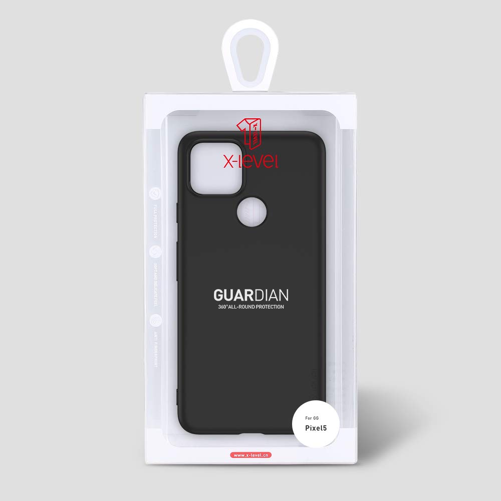 Google Pixel 5 5G Case Slim Fit Soft Flexible TPU Guardian Series Matte Finish Ultra-Thin Light Coating Grip Full Protective Cell Phone Back Cover for Google Pixel 5 5G - Black, Perfect for Everyday Use and Travel