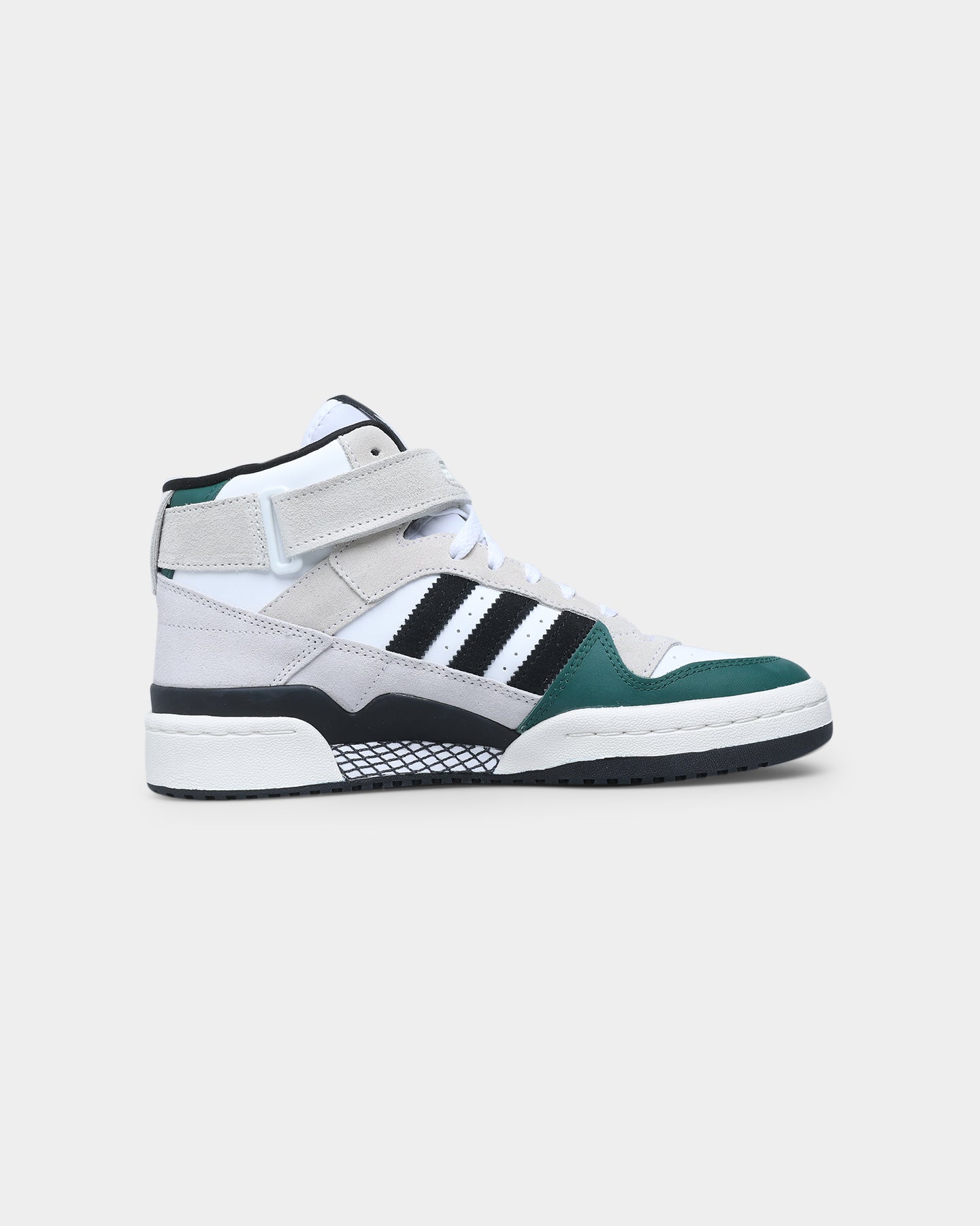 Adidas Women's Forum Mid Sneakers - White/Core Black/Collegiate Green Athletic Shoes for Running, Gym & Casual Wear