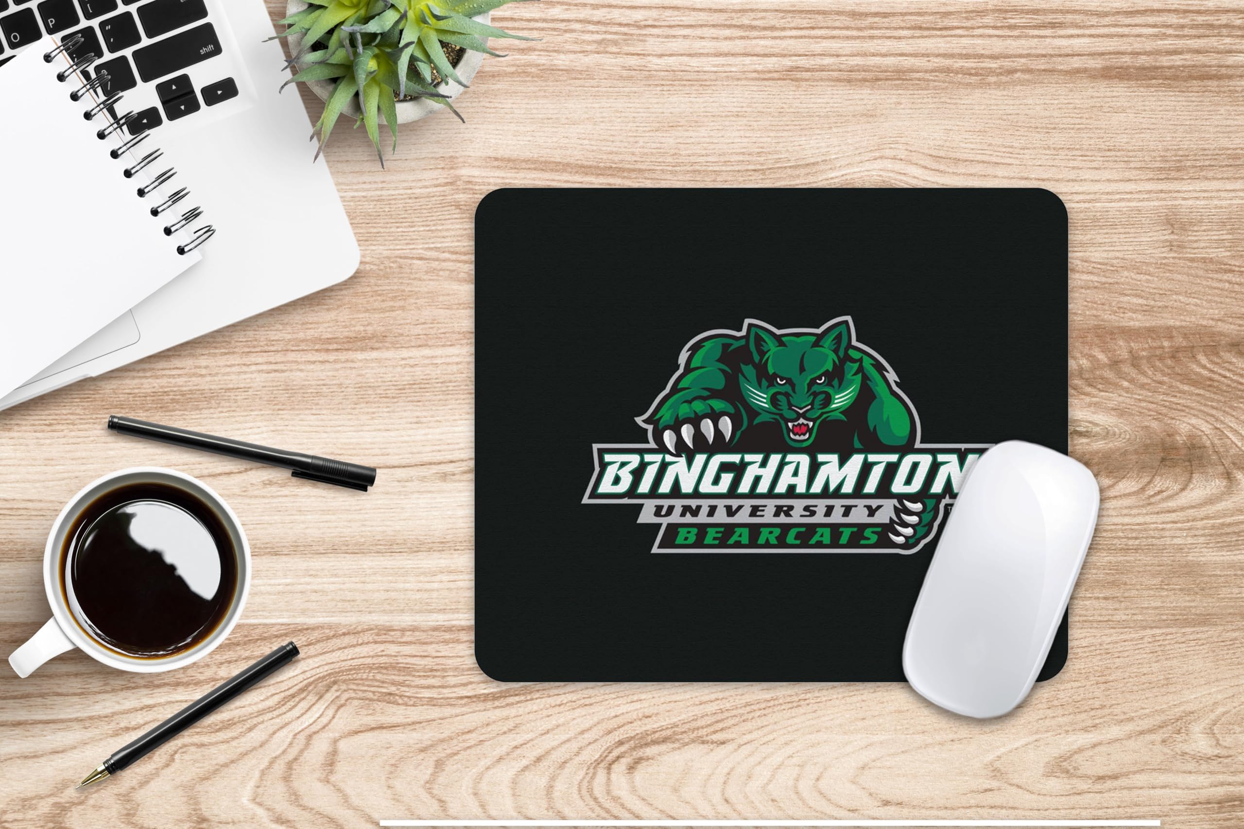 OTM Essentials Binghamton University Standard Fabric Mouse Pad - Non-Slip Desk Accessory for Gaming & Office Use - BU Mascot Design - Perfect for Dorm, Work & Study Spaces