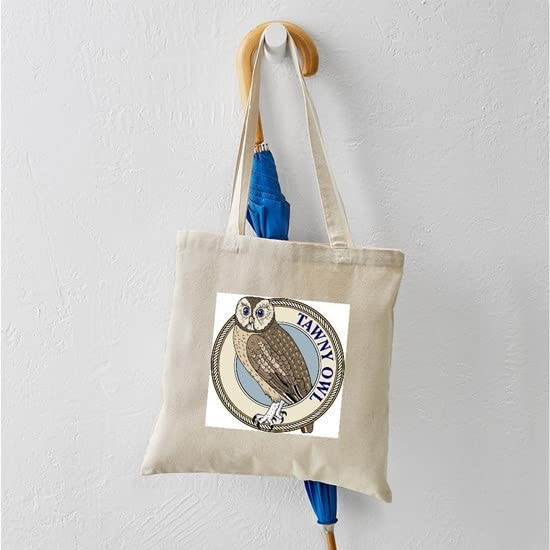 Tawny Owl Natural Canvas Tote Bag - Eco-Friendly Reusable Shopping Bag for Groceries, Beach & Daily Use | CafePress