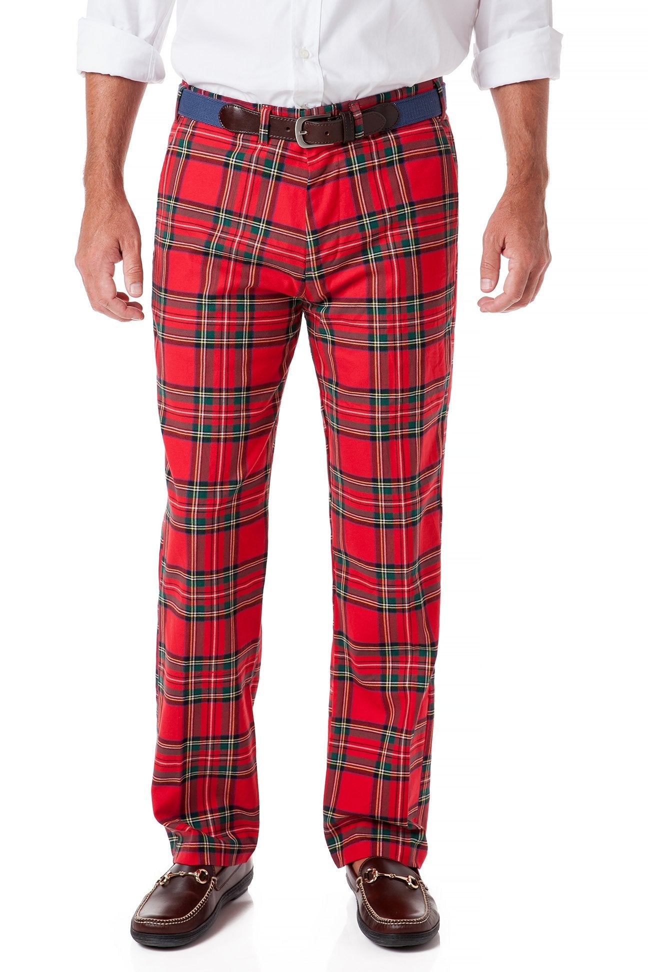 Stretch Twill Harbor Pant in Royal Stewart Tartan Plaid - Comfortable & Stylish for Casual Wear, Office & Outdoor Activities