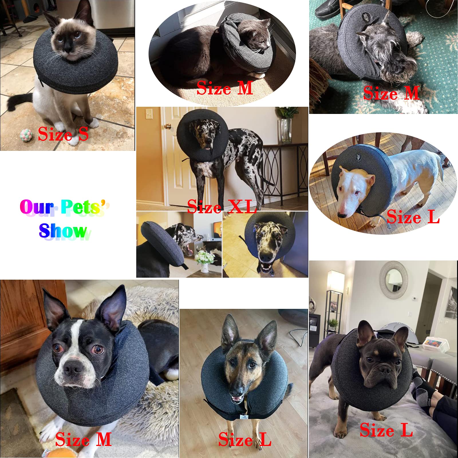 **Katoggy Inflatable Dog Cone Collar - Soft Adjustable Blow Up Donut E-Collar for Small, Medium & Large Dogs & Cats - Post-Surgery Recovery & Wound Protection**    *(Use Case: Ideal for post-surgery recovery, wound protection, and preventing pets from licking or scratching injuries.)*