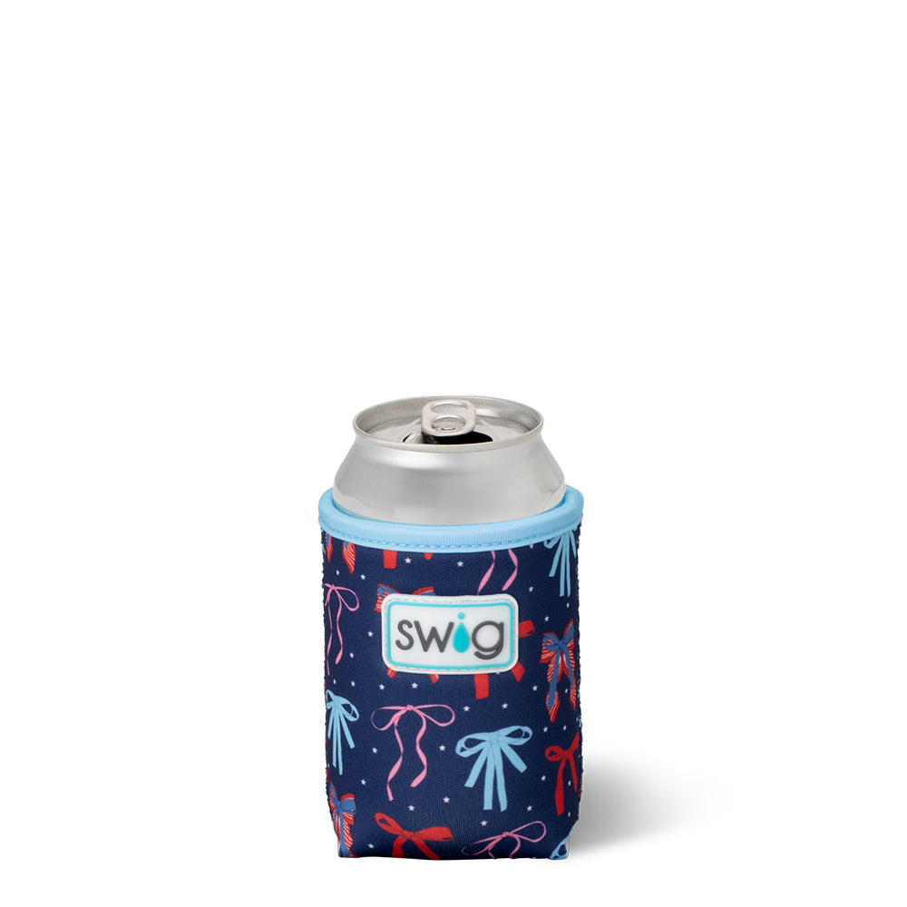 Miss Independence Can Coolie - Insulated Beer Can Holder for Women, Patriotic American Flag Design - Perfect for BBQs, Parties, and Outdoor Events