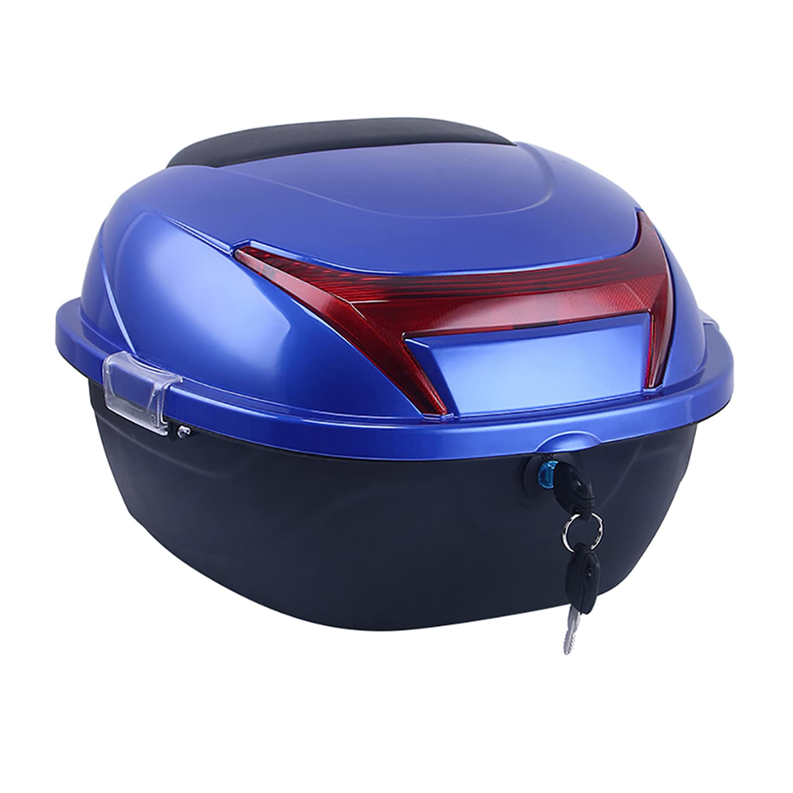 Universal Motorcycle Rear Top Box - 37x32.5x24.5cm Hard Storage Case with Lock for Helmet & Luggage | Waterproof Motorcycle Tail Trunk Carrier for Moped, Scooter & Motorbike | Perfect for Commuting, Travel & Outdoor Adventures